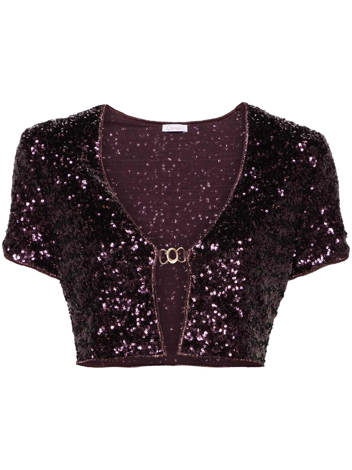 sequinned cropped cardigan