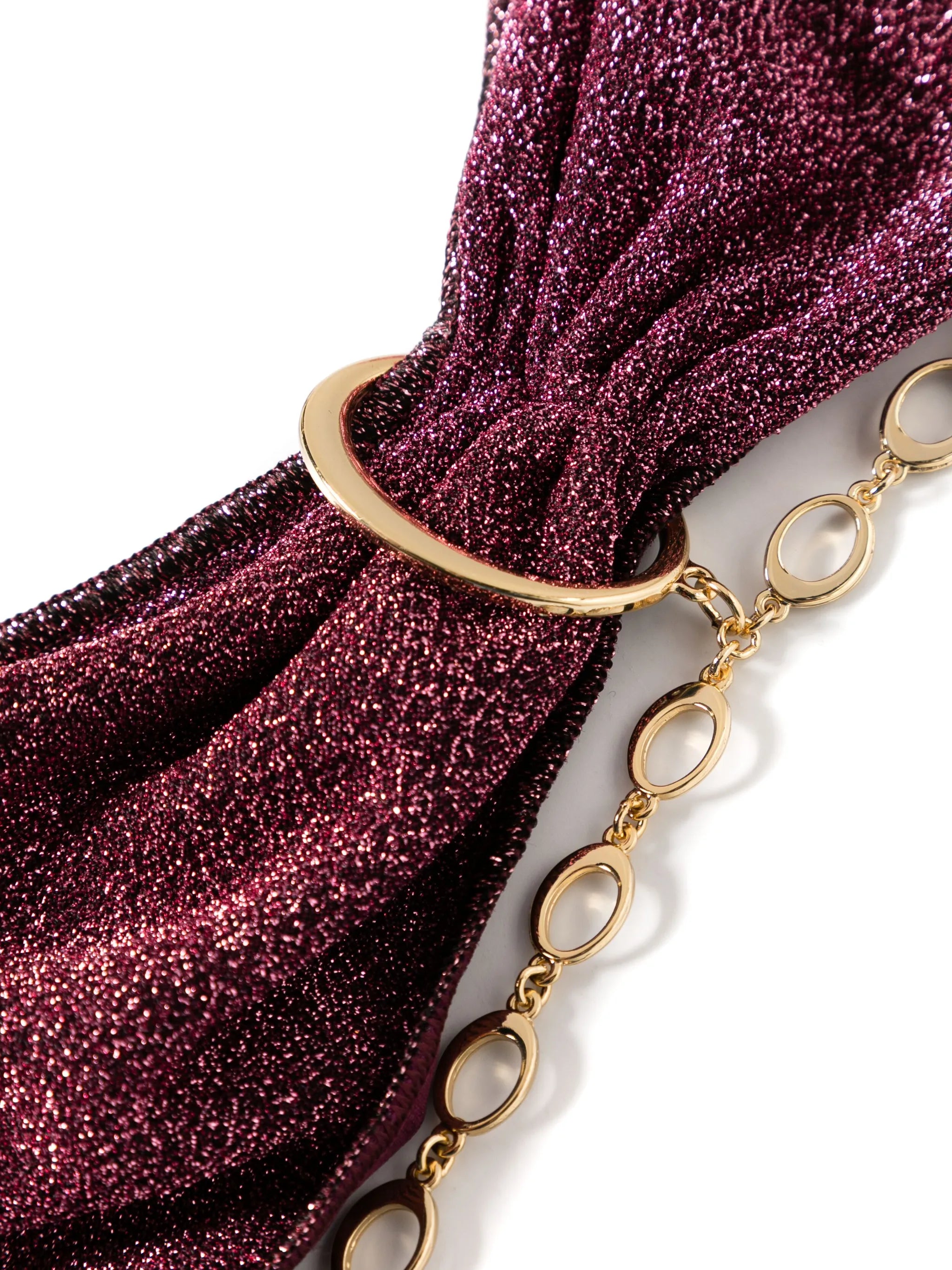 Lumière O Chain lurex bikini