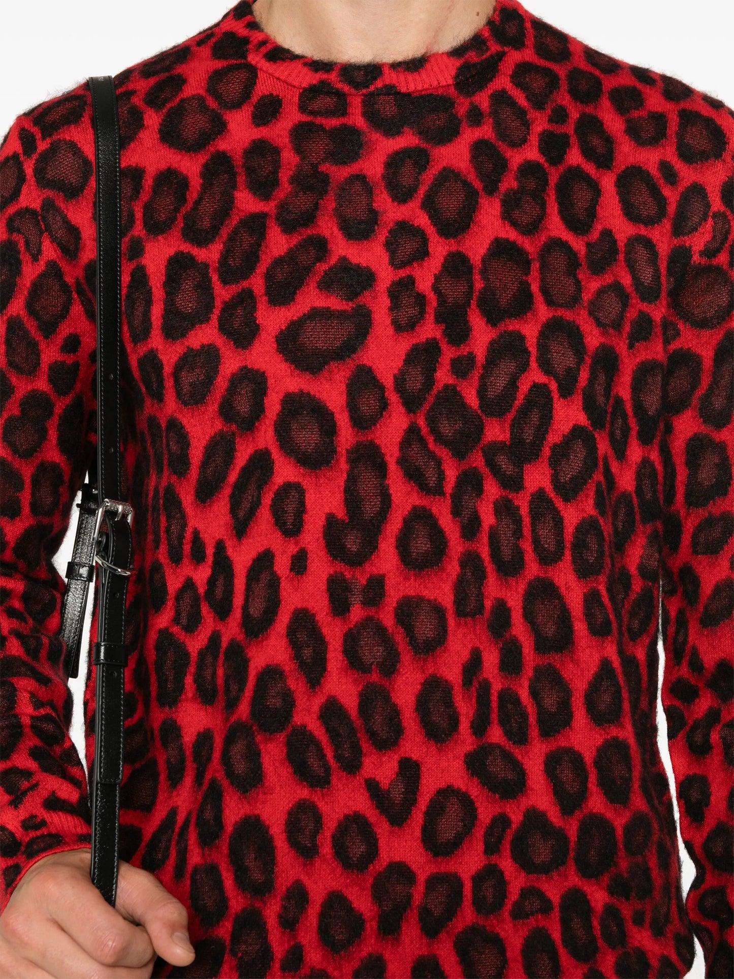 leopard jacquard sweater
