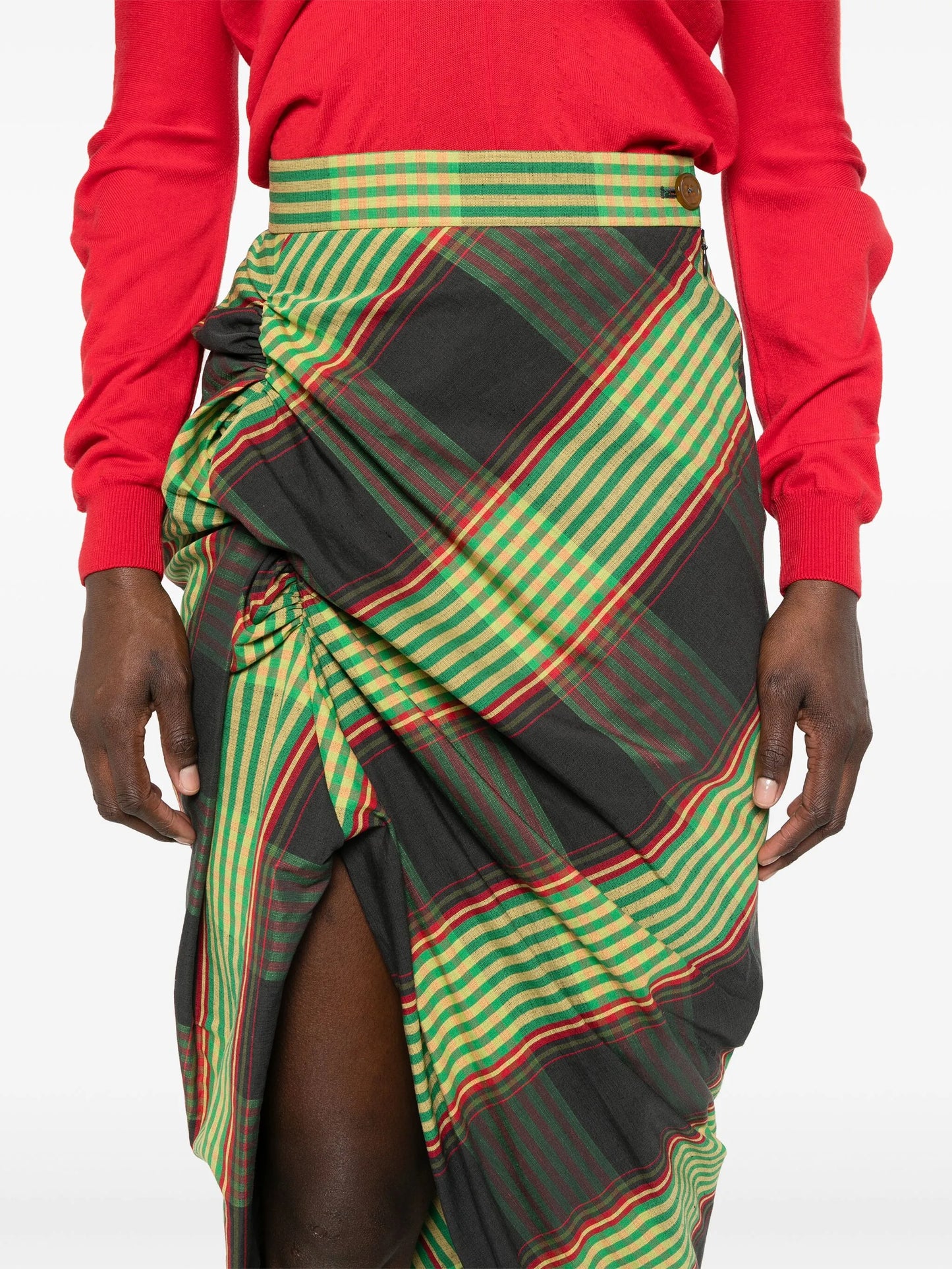 Combat Tartan-motif skirt