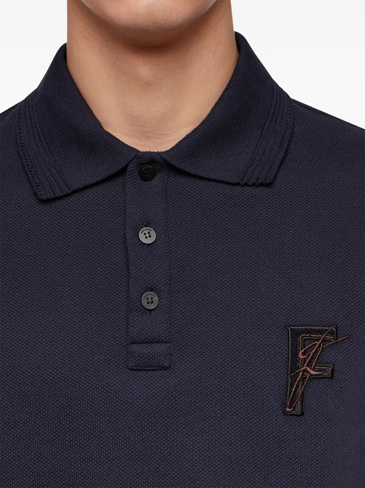 logo-embroidered polo shirt