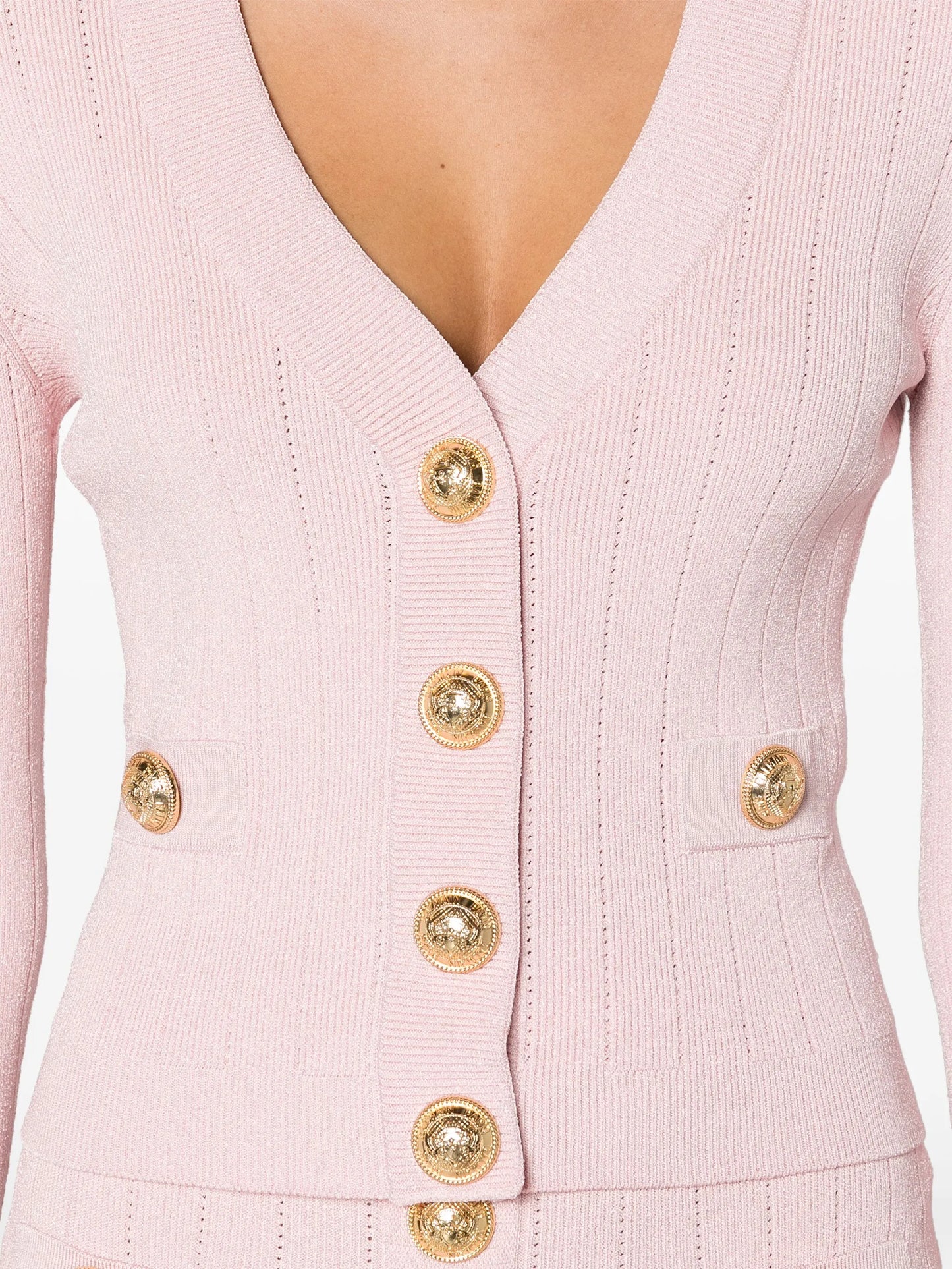 V-neck cropped cardigan