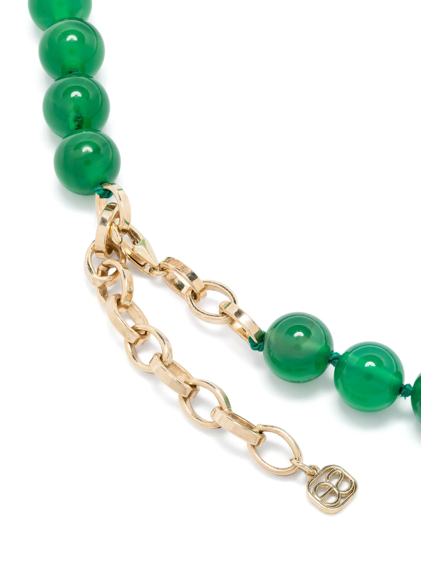 14kt yellow gold Scallop Rondelle beaded necklace