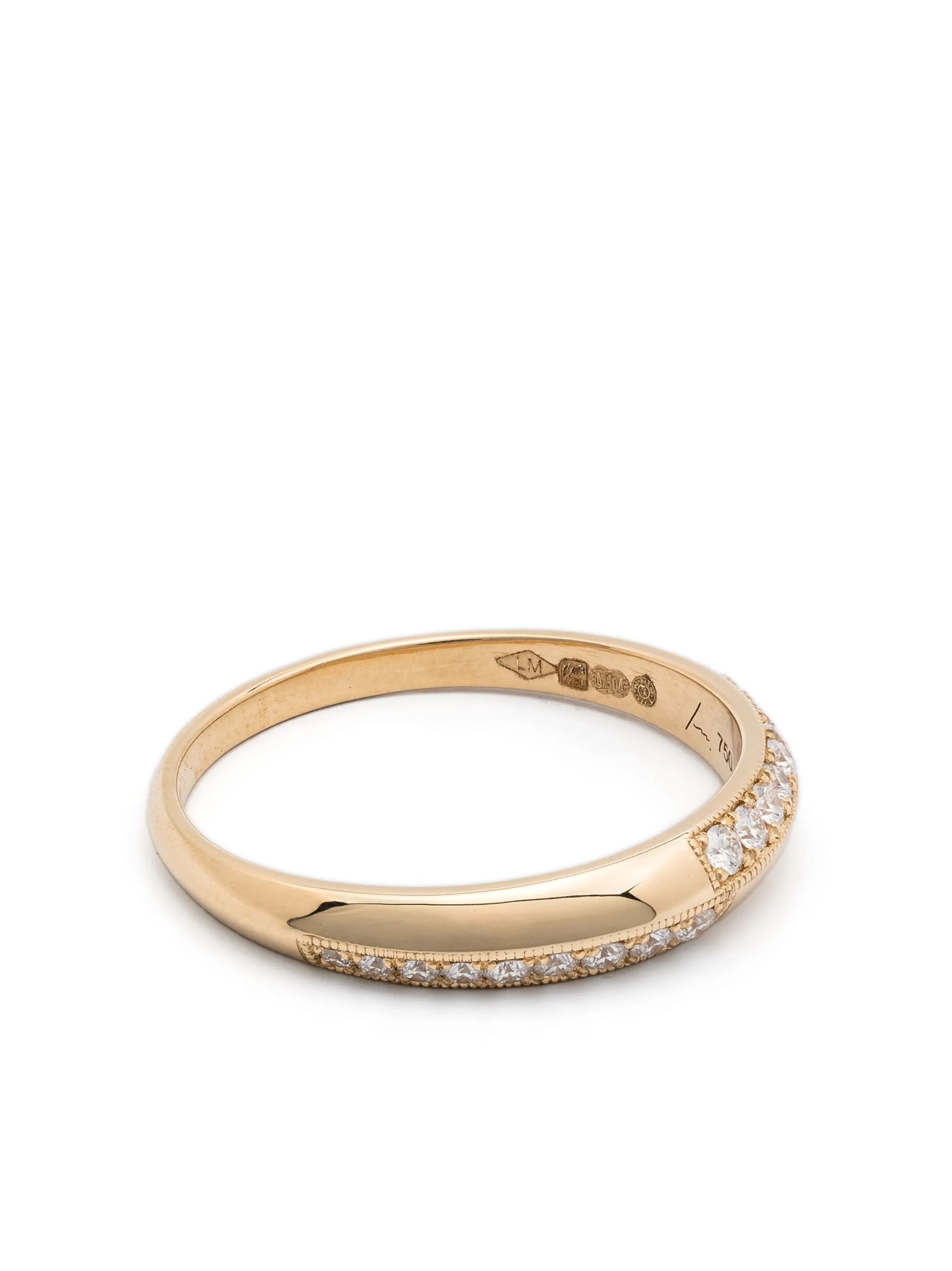 18kt yellow gold petite Crescent ring