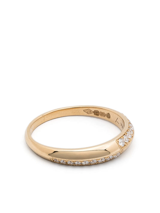 18kt yellow gold petite Crescent ring