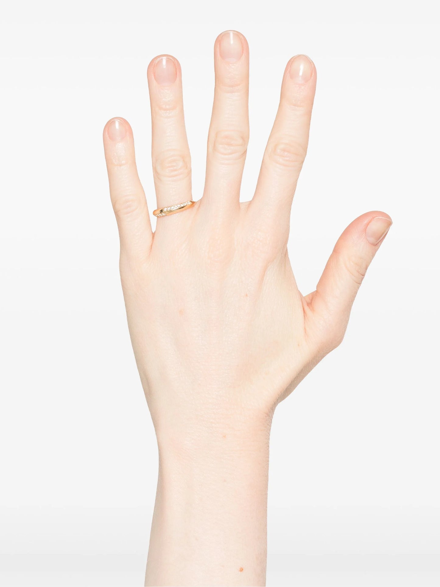 18kt yellow gold petite Crescent ring