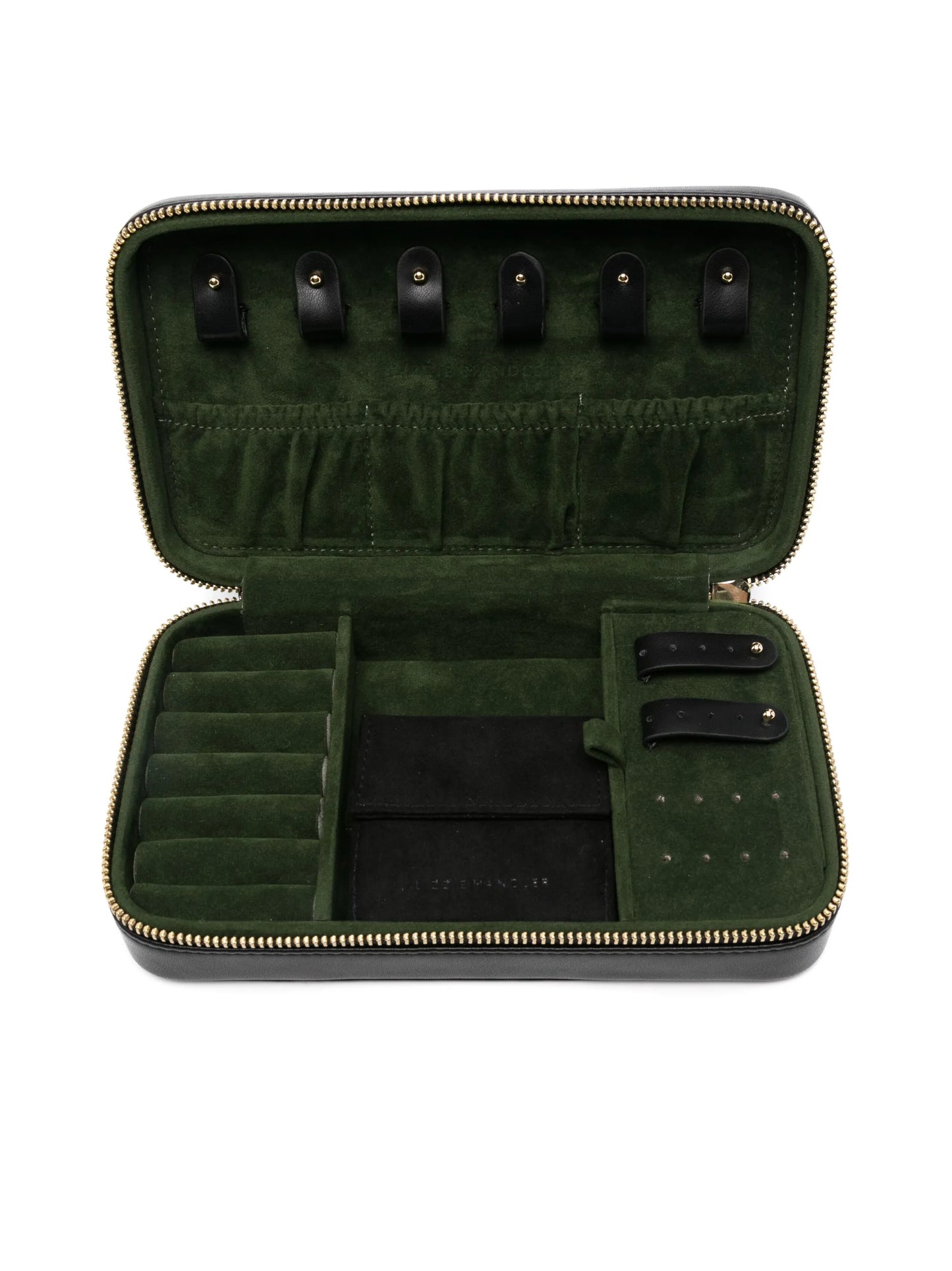 logo-debossed leather jewelry box (21cm x 12cm))