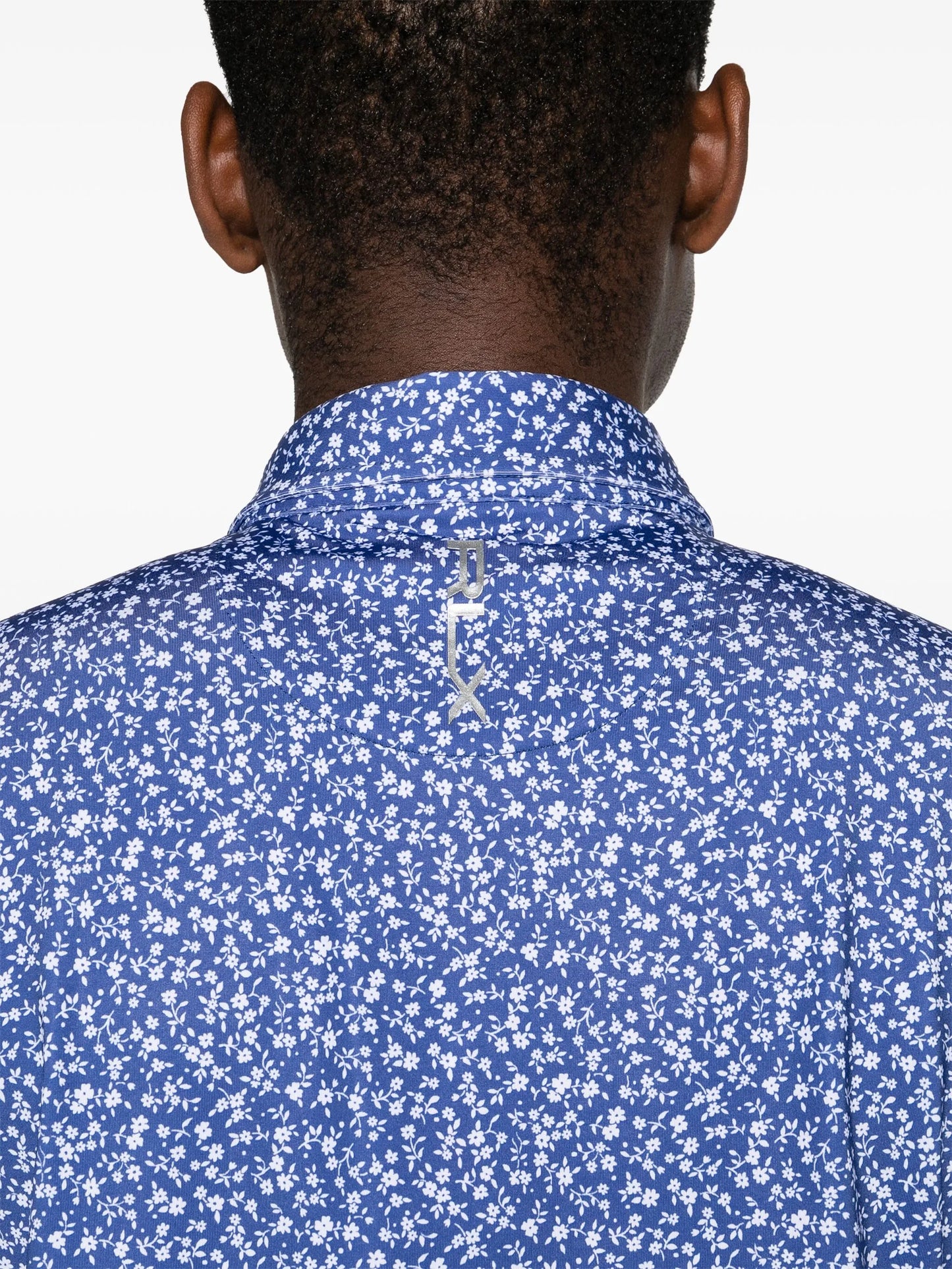floral-print polo shirt