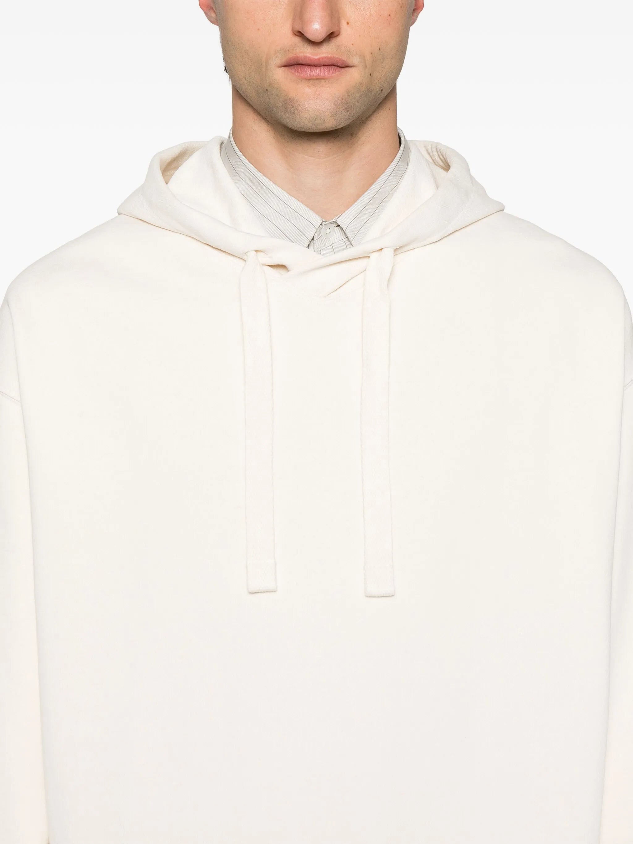 plain drop-shoulder hoodie