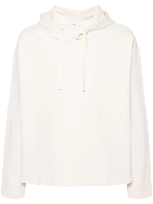 plain drop-shoulder hoodie