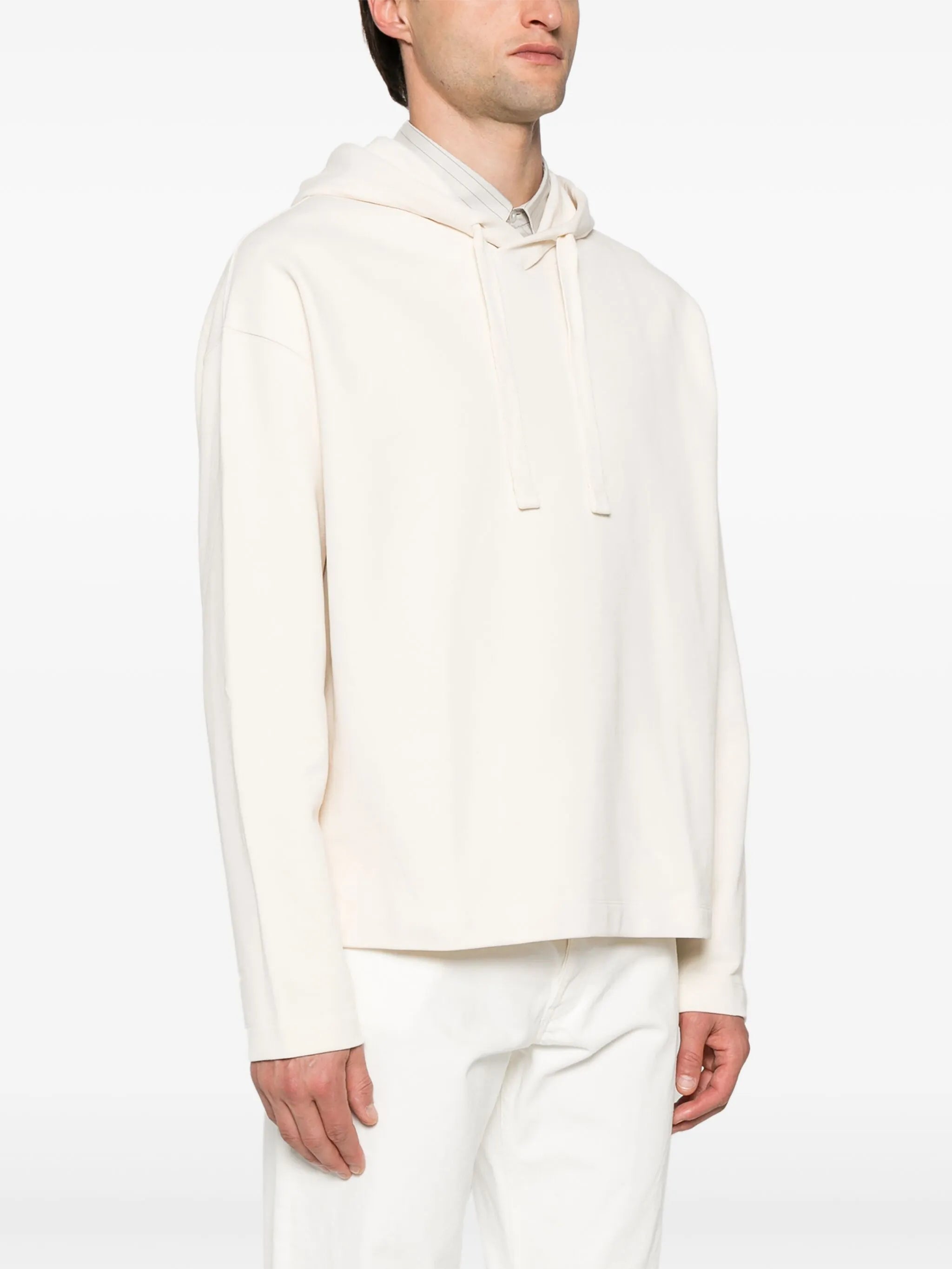 plain drop-shoulder hoodie