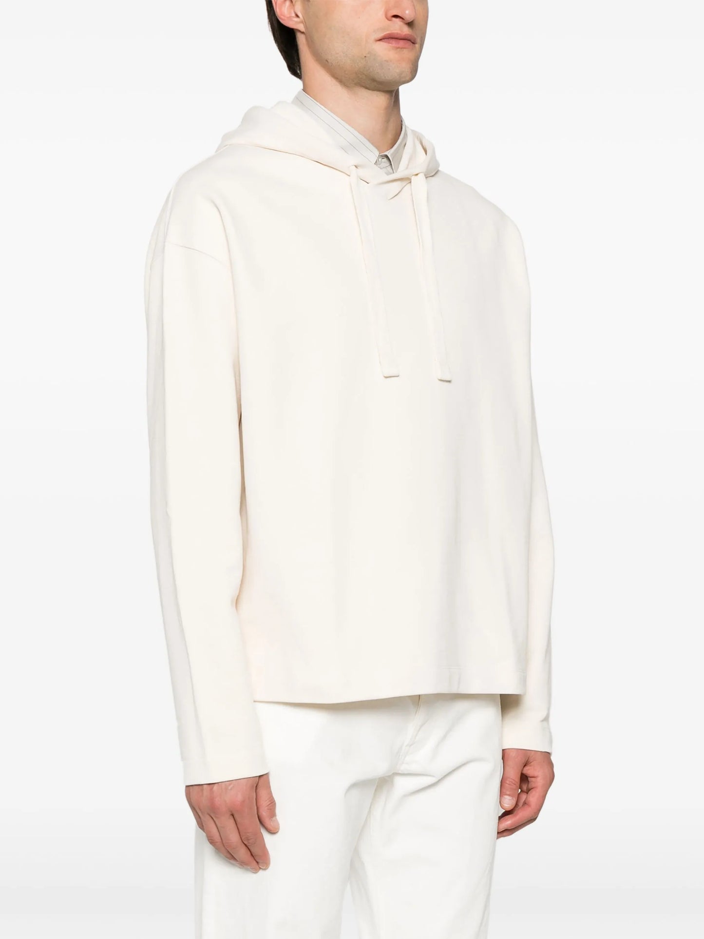 plain drop-shoulder hoodie