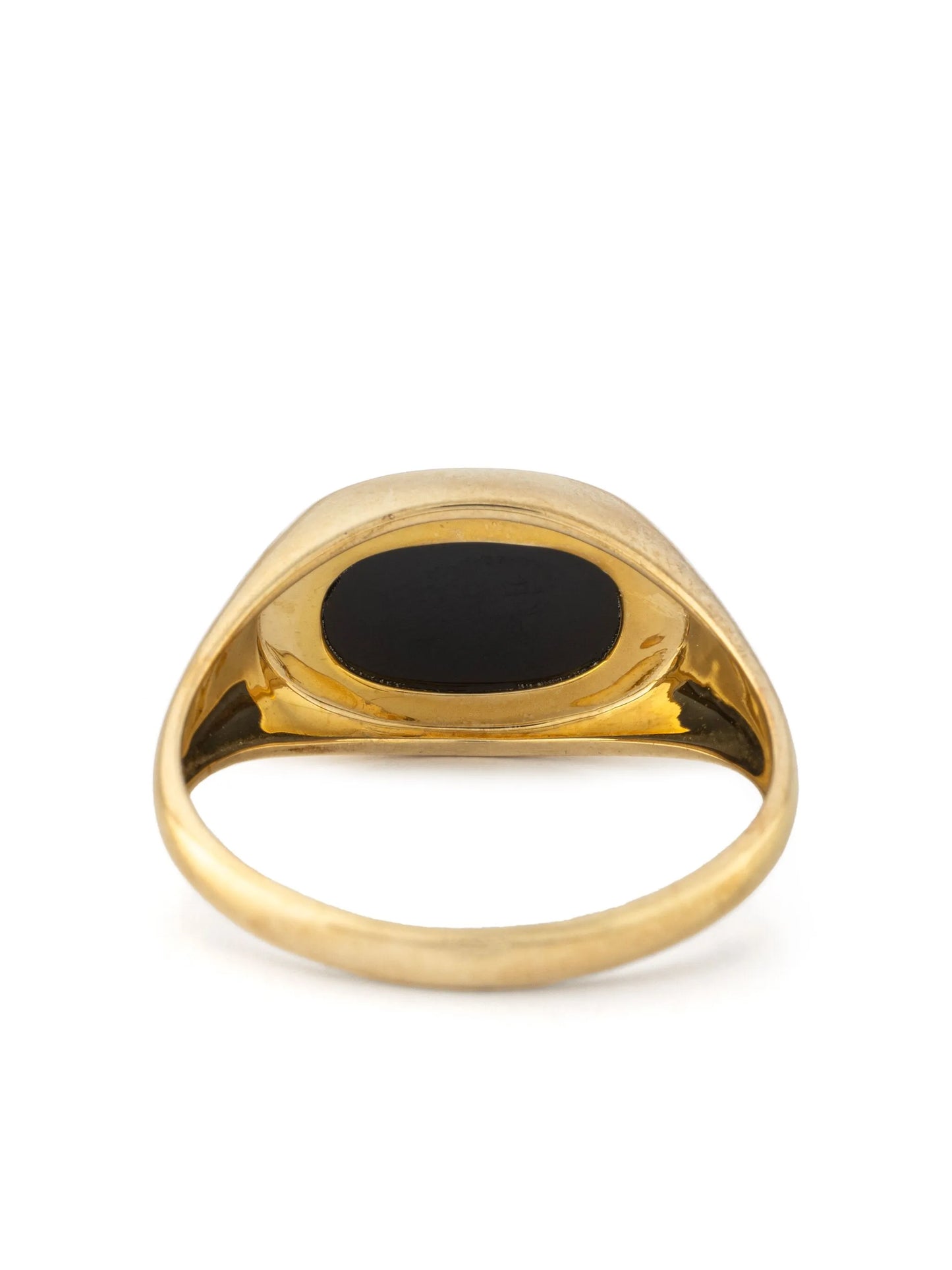 9kt yellow gold Orso onyx and diamond ring