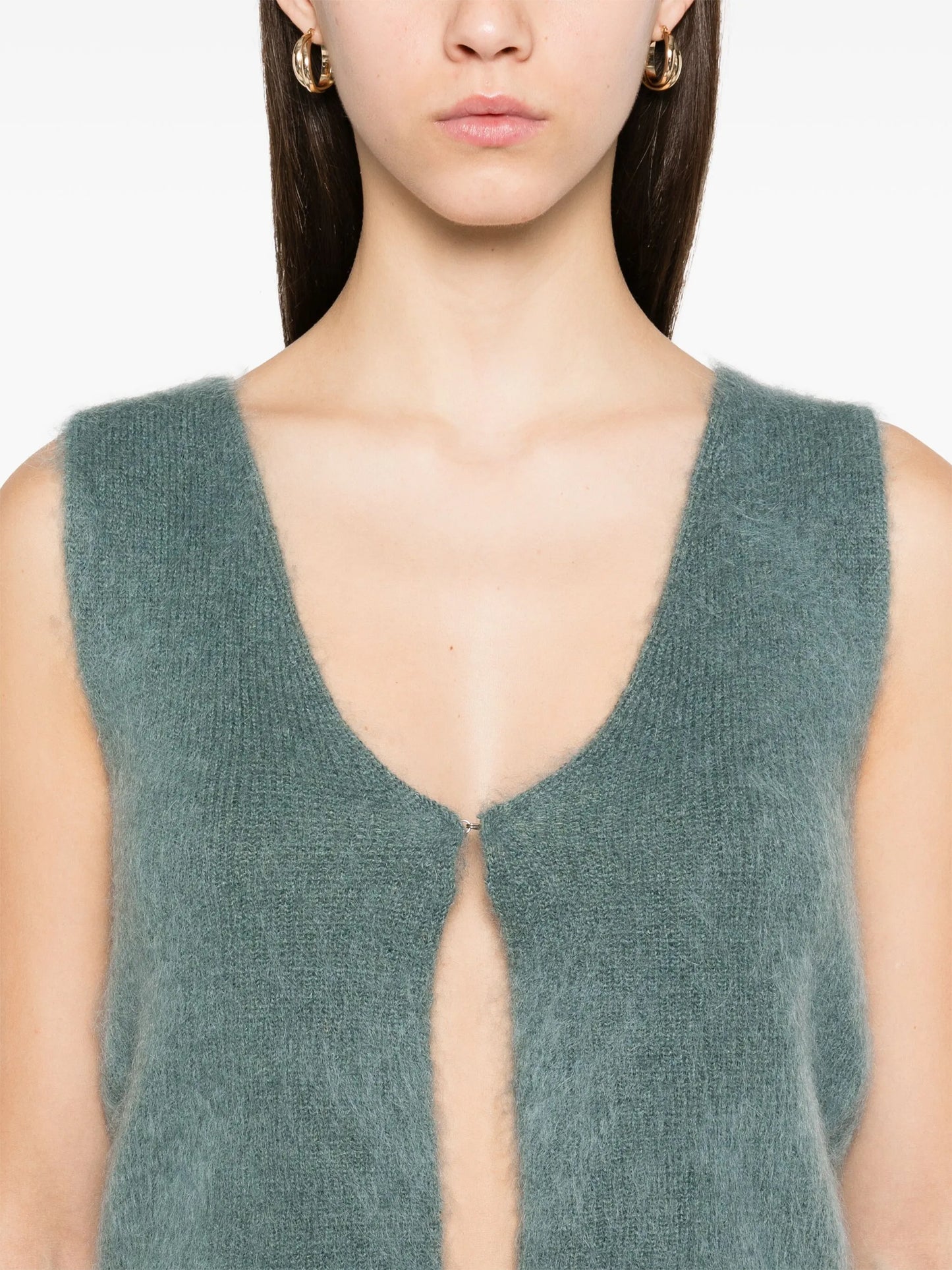 brushed mohair vest