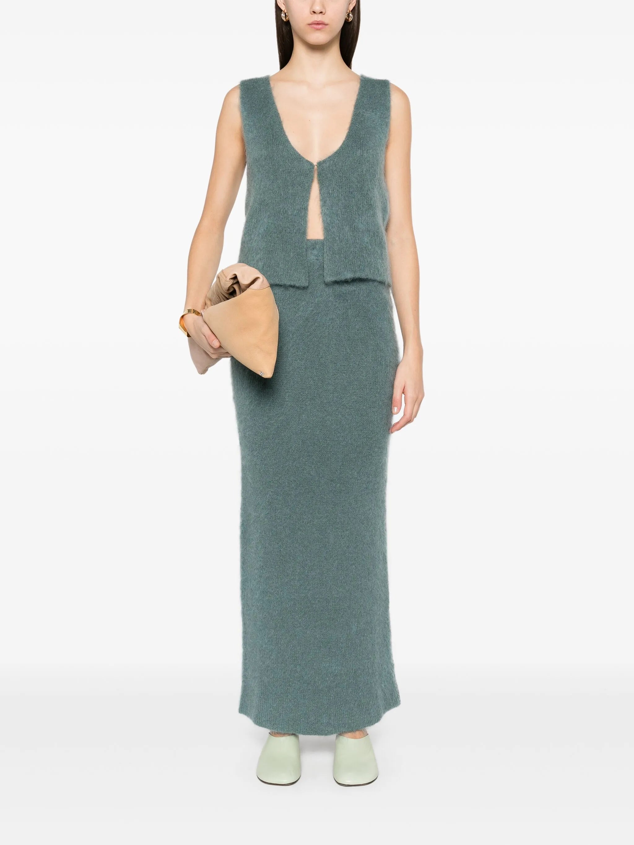 brushed maxi skirt