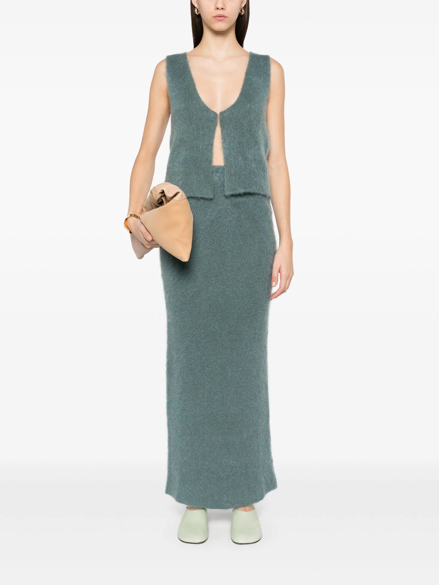 brushed maxi skirt