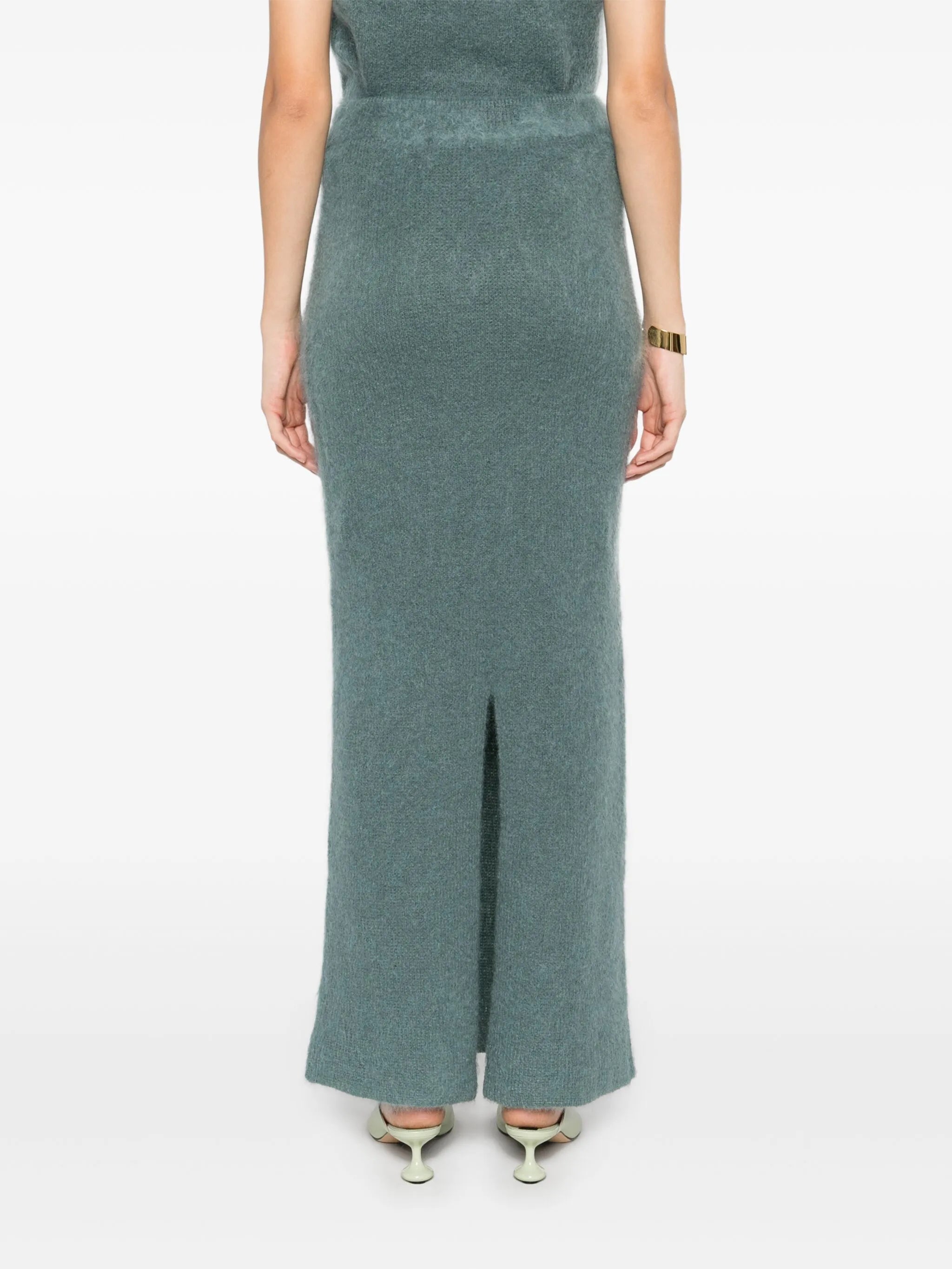 brushed maxi skirt
