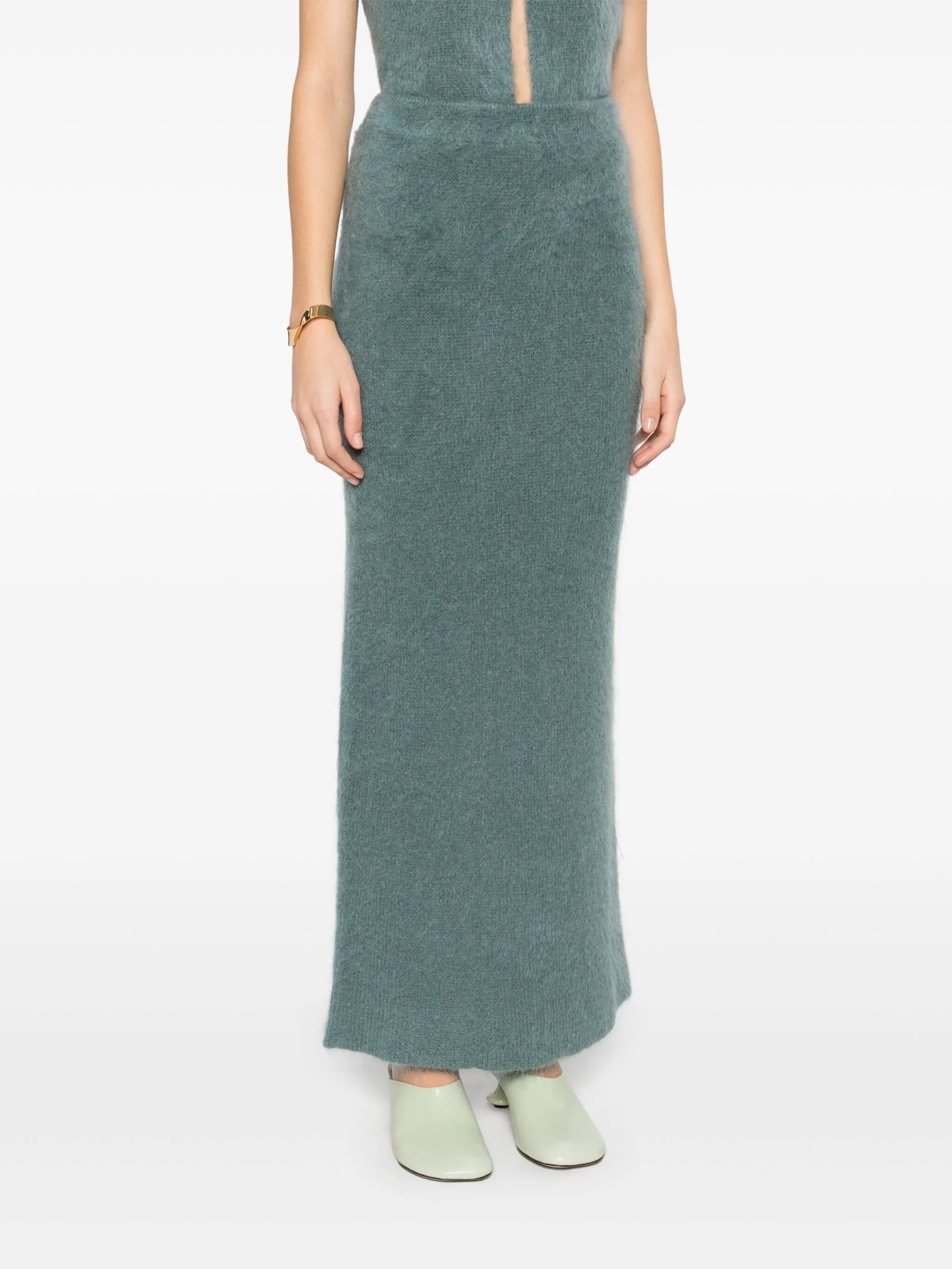 brushed maxi skirt