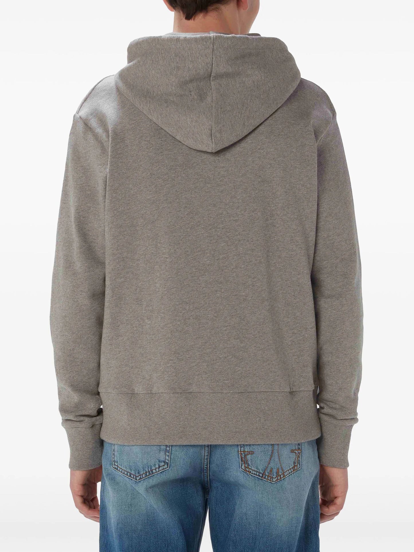 Cat-print organic cotton hoodie