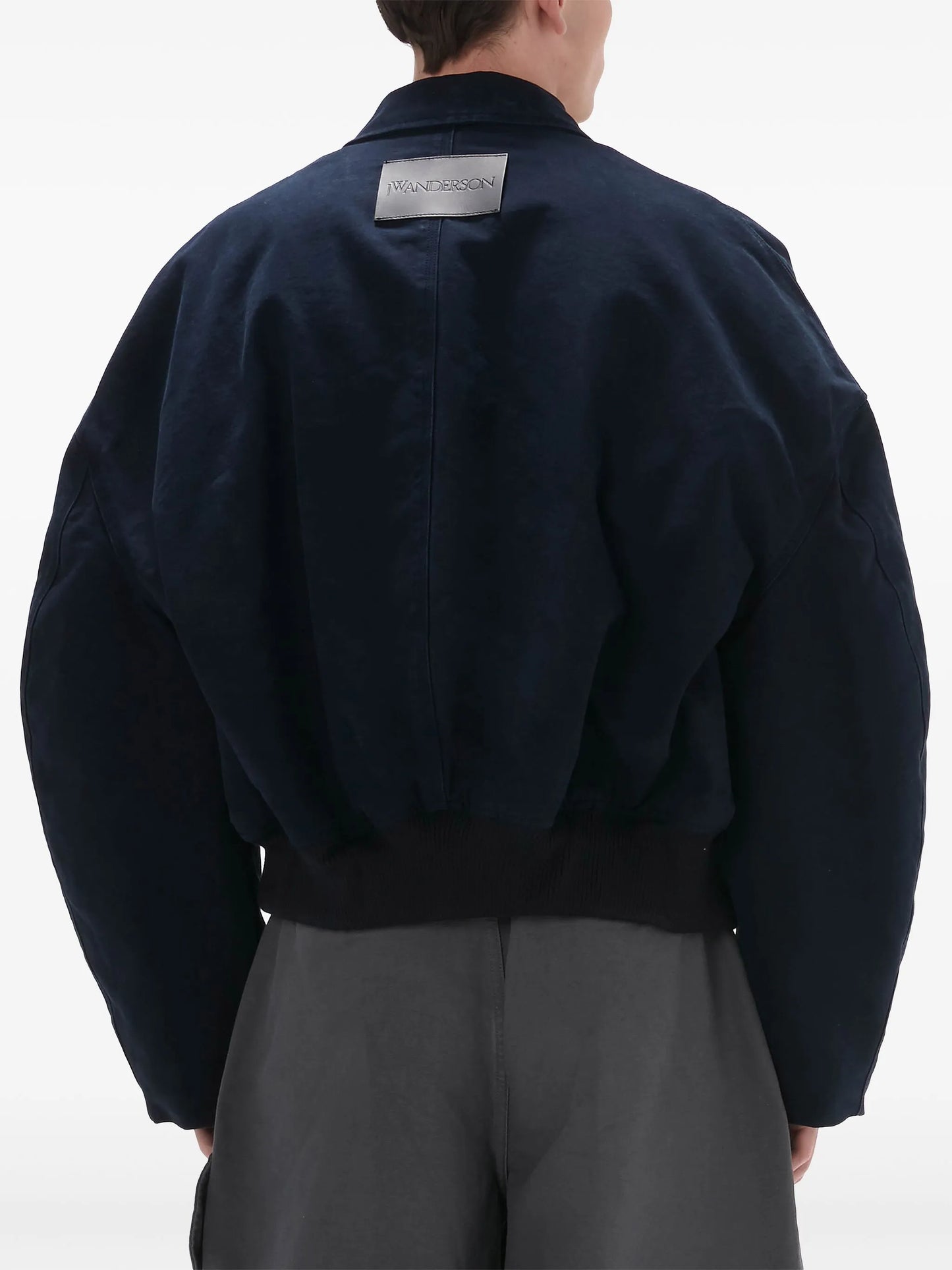 logo-appliqué bomber jacket