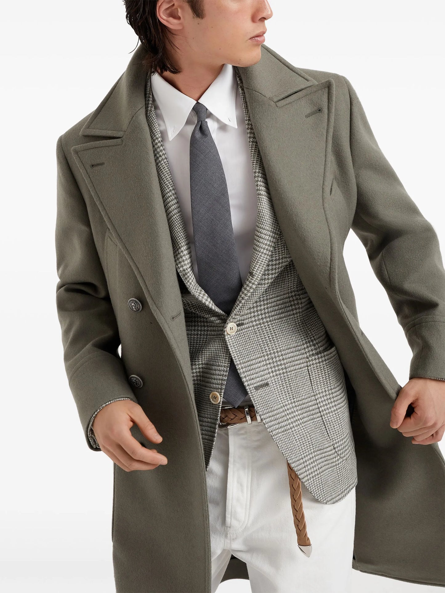 double-breasted wool coat