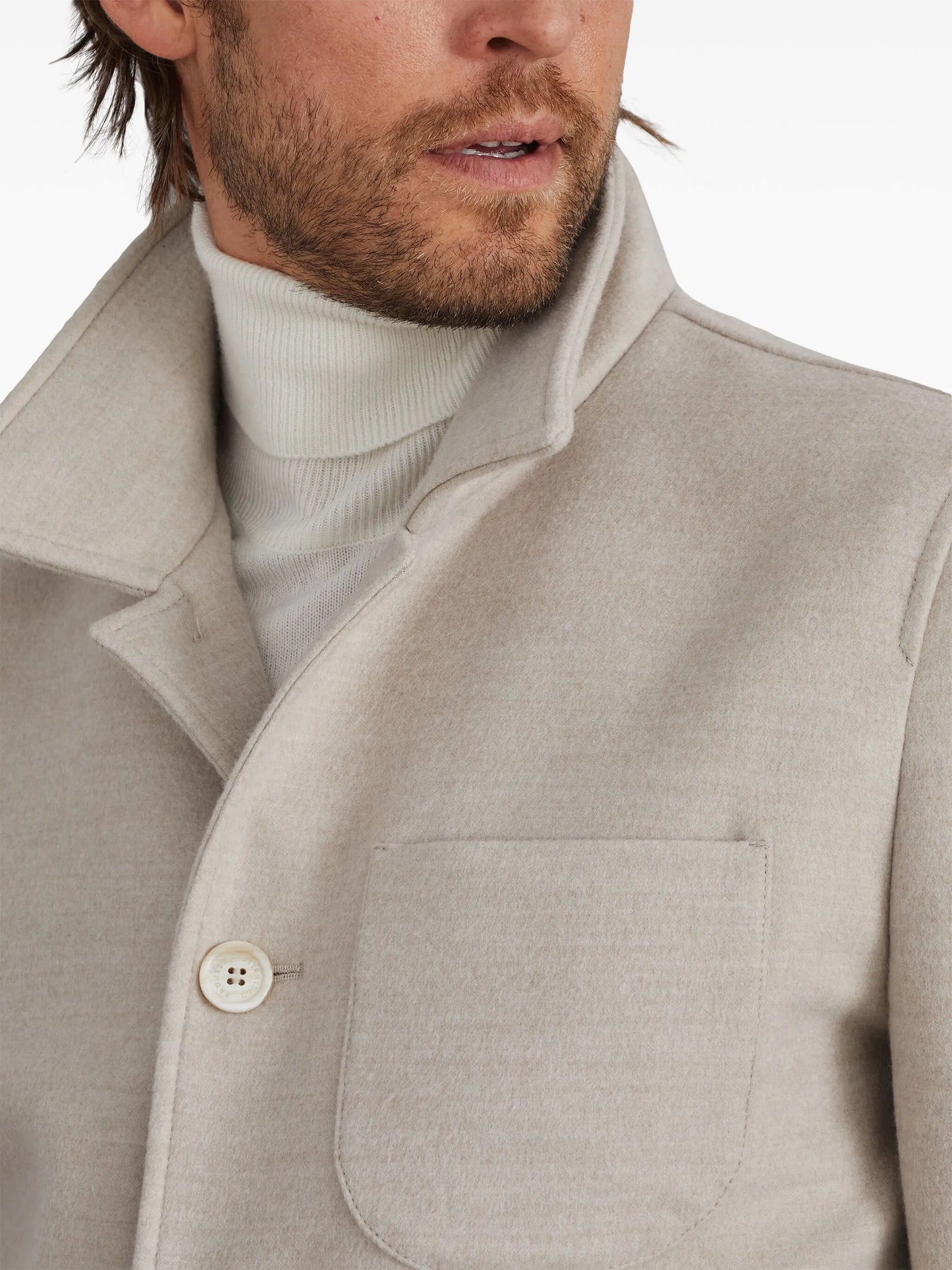 long-sleeve wool shirt jacket