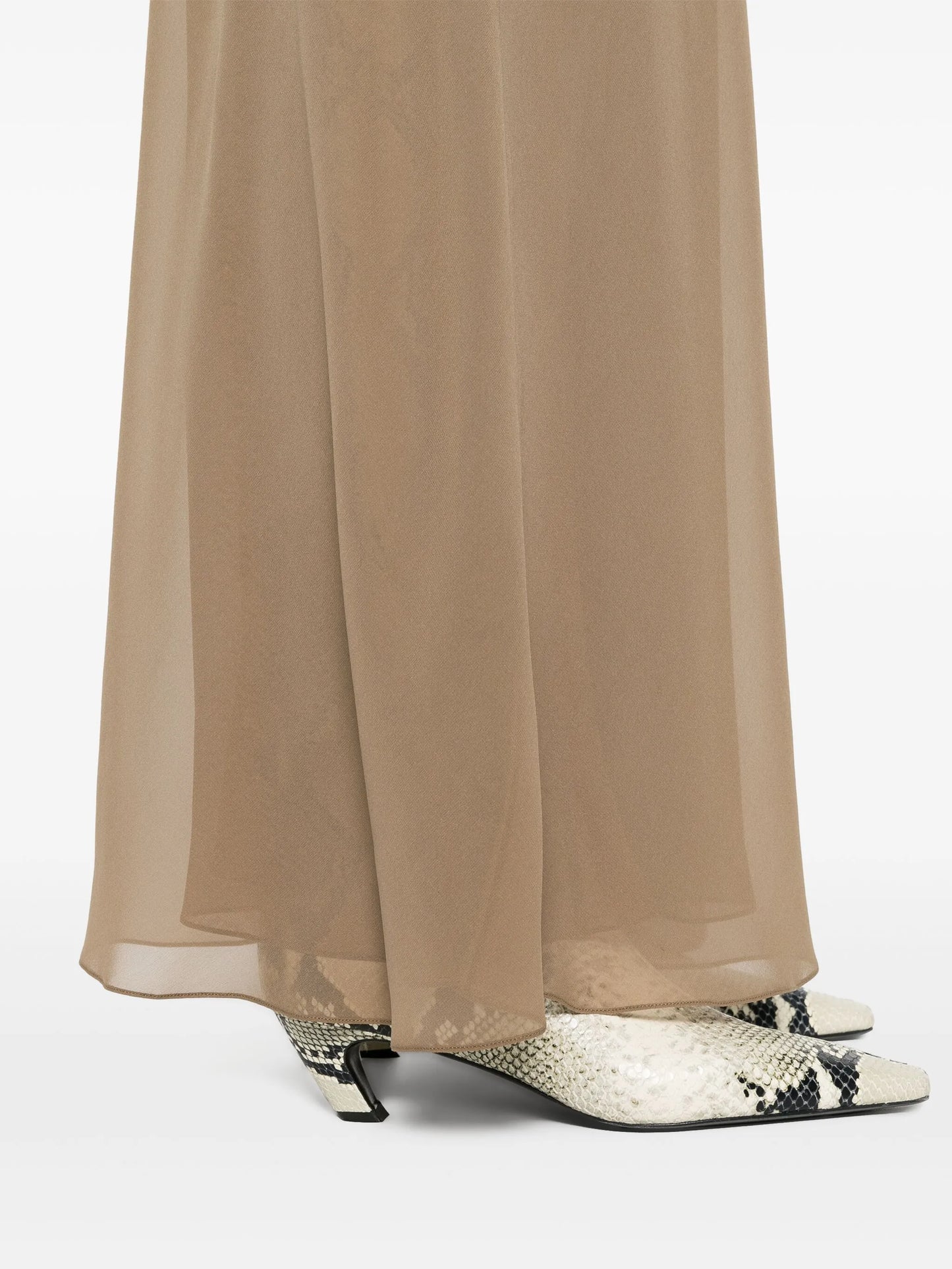 Mauva silk A-Line skirt