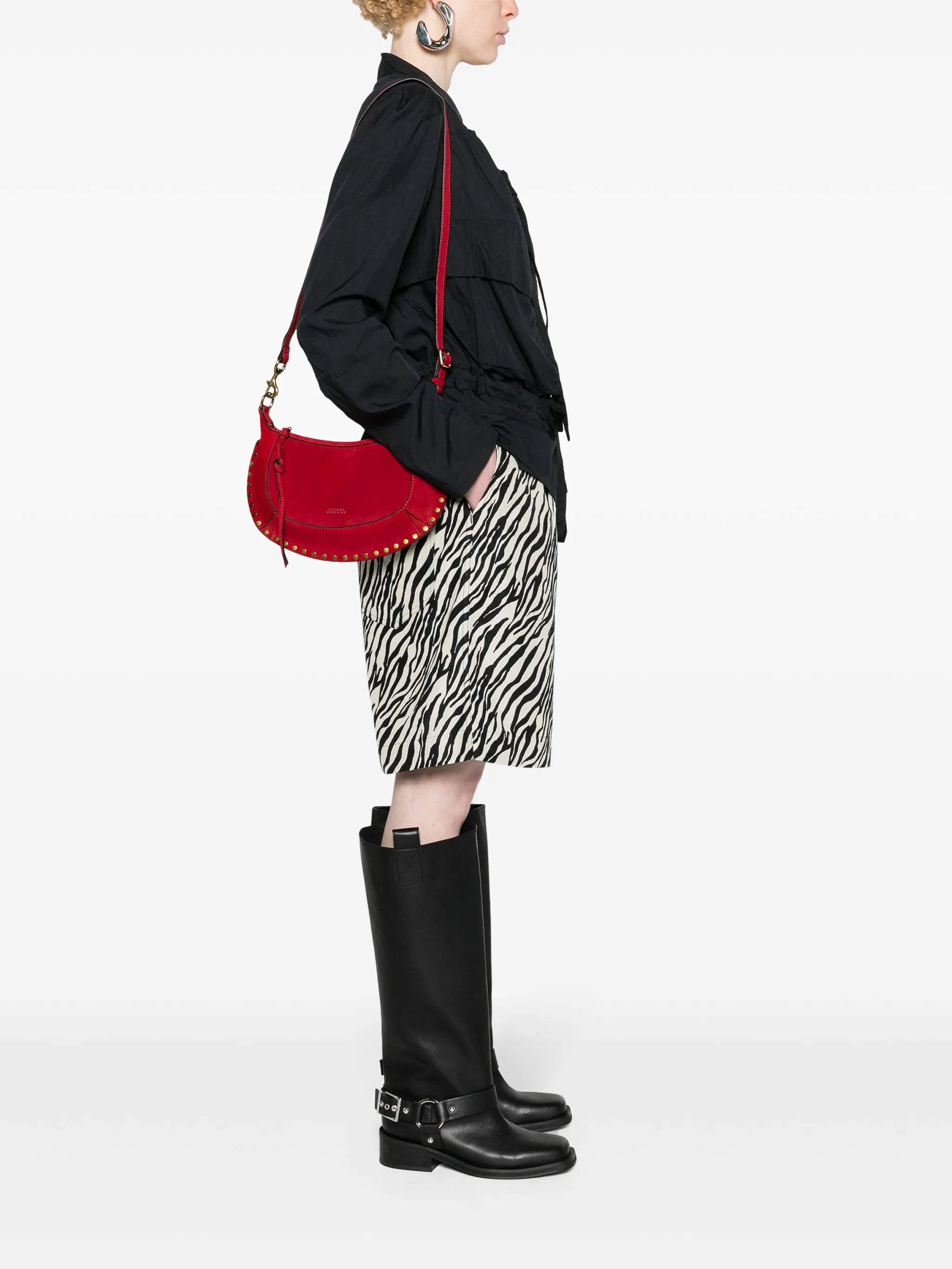 Oskan Moon suede shoulder bag