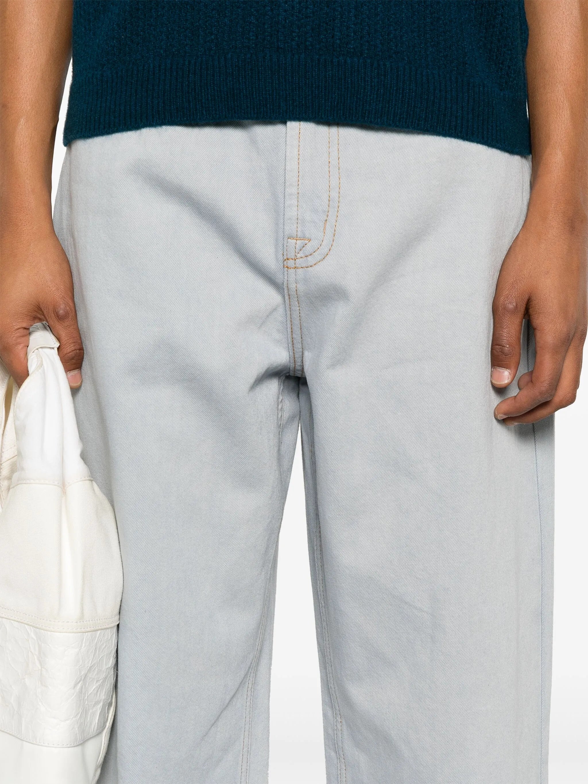straight-leg jeans