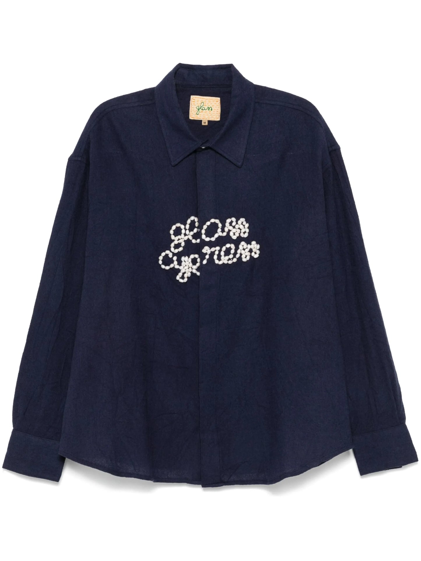 faux-pearl detail shirt