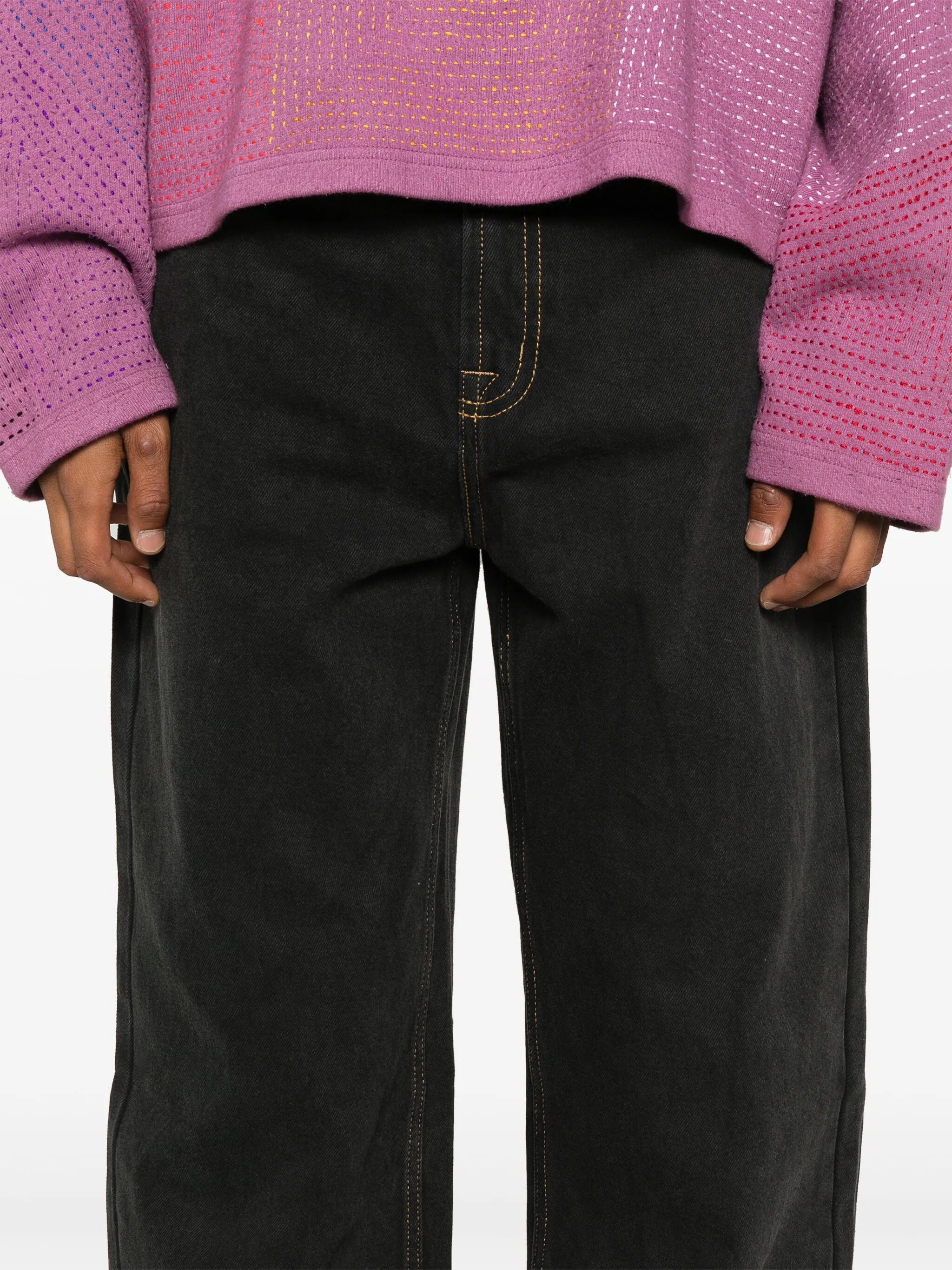 straight-leg jeans