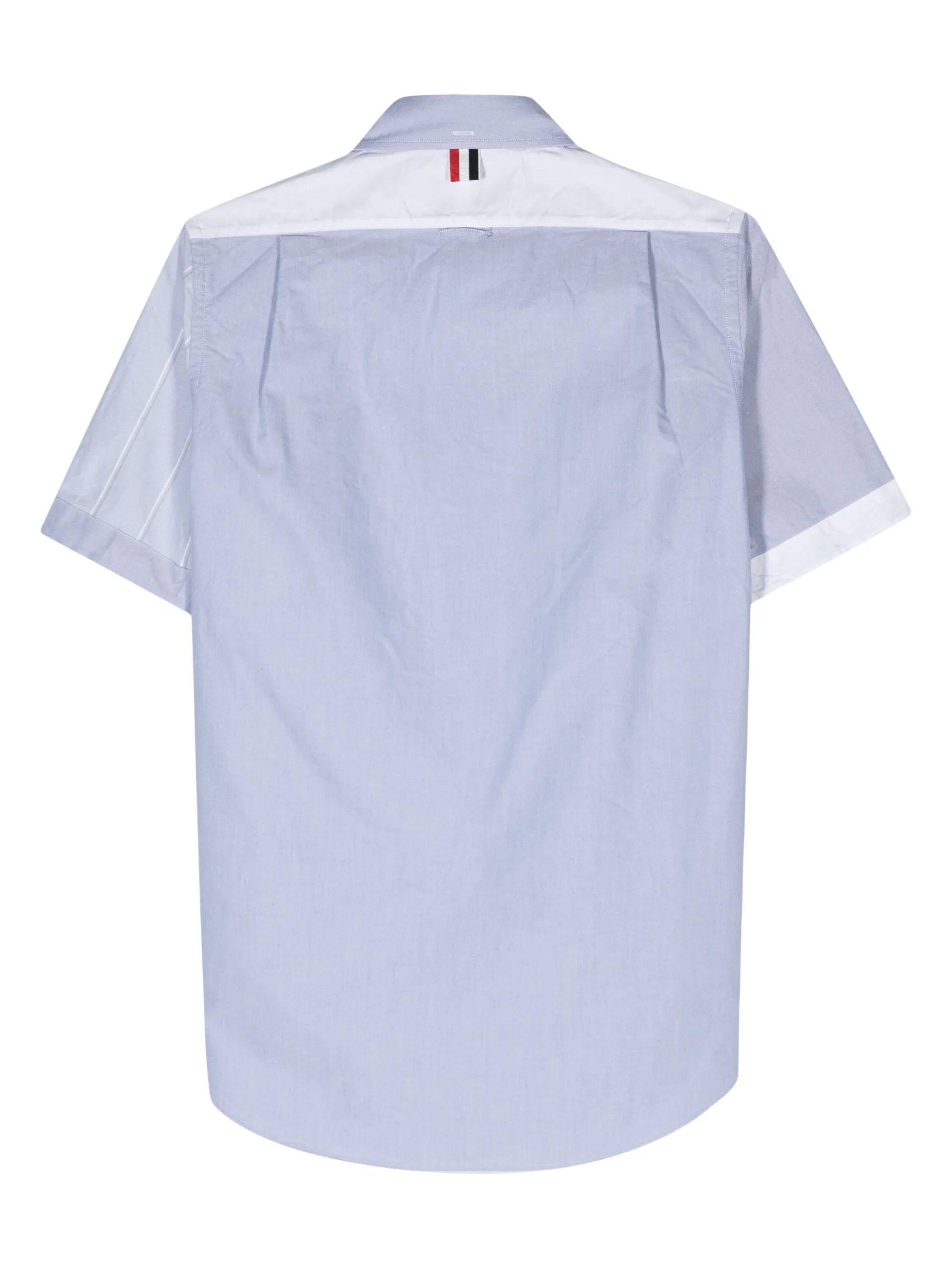 colour-block button-down shirt