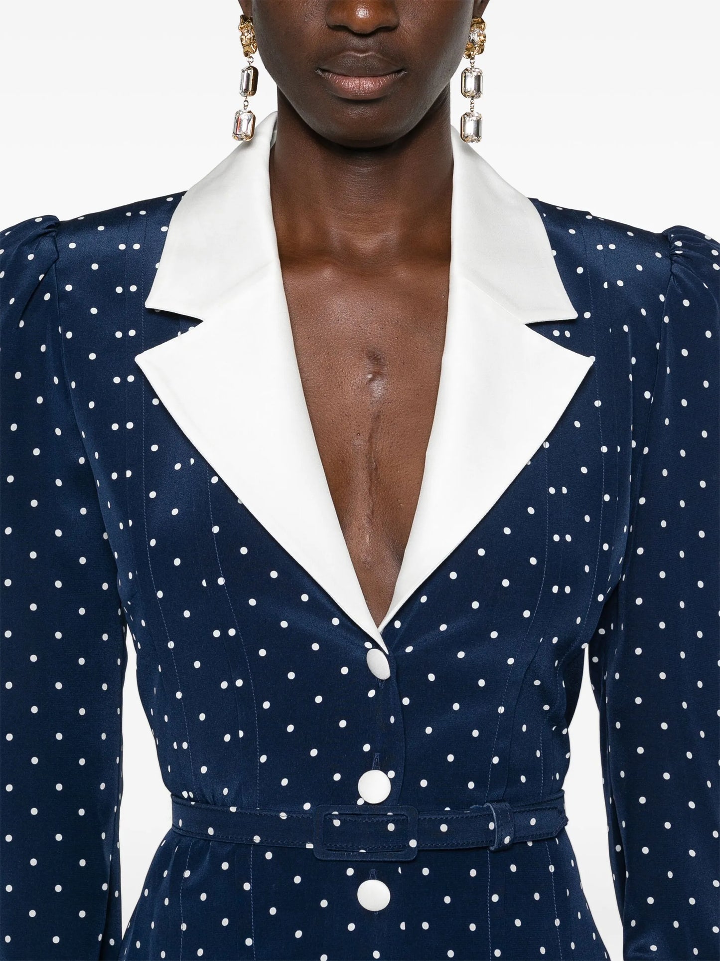 polka dot-print midi dress