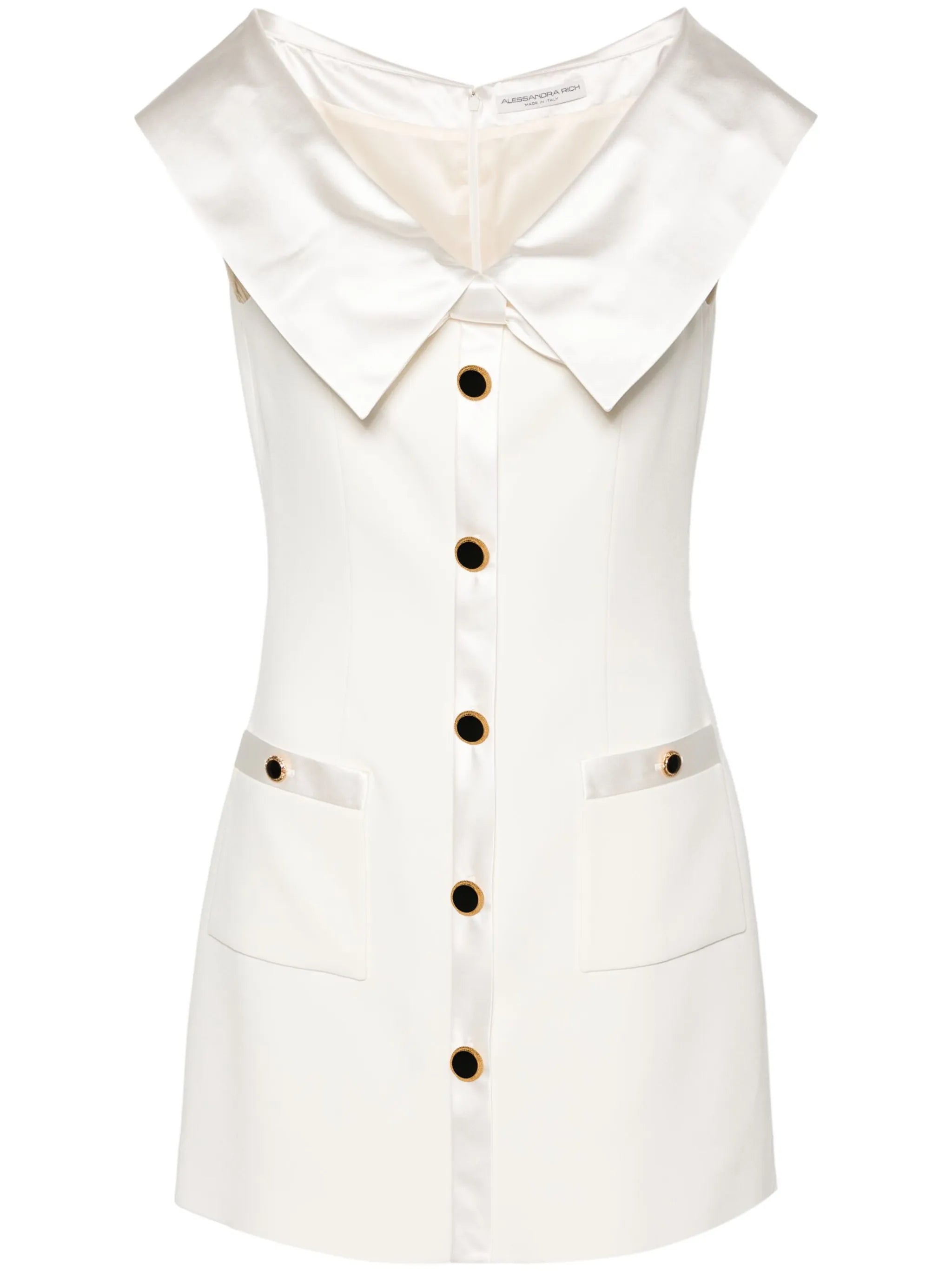 off-shoulder cady minidress