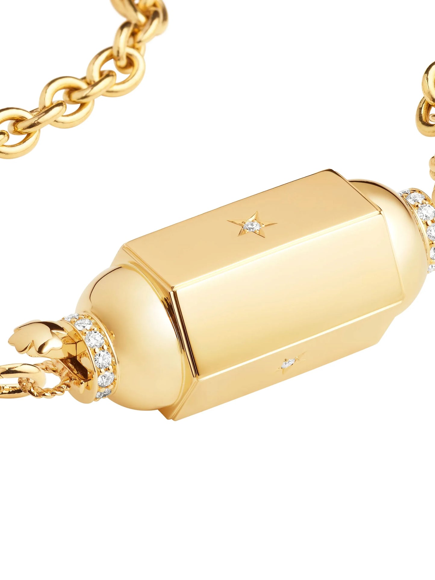 18kt yellow gold Locket diamond necklace