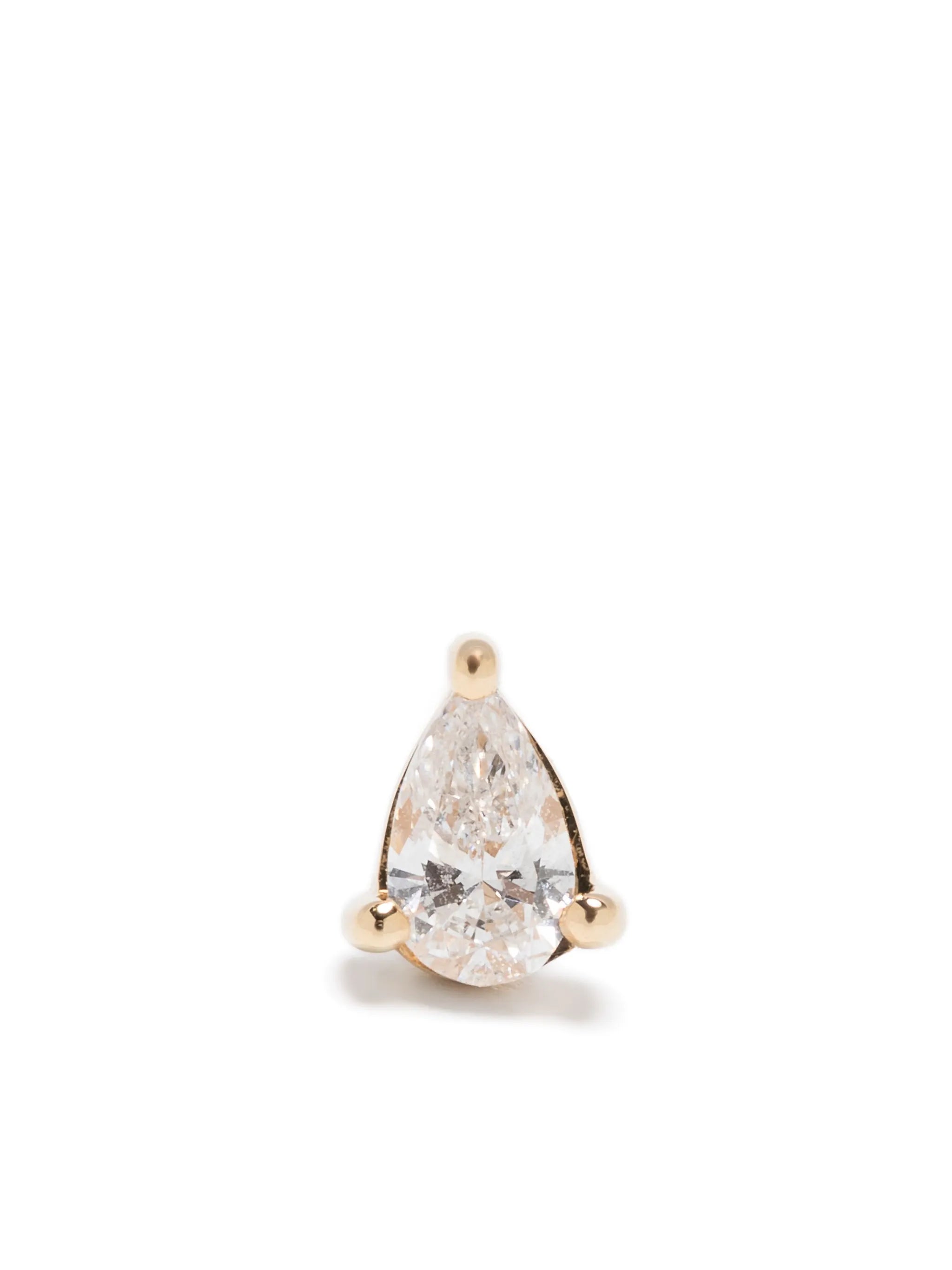 18kt yellow gold diamond single earrings