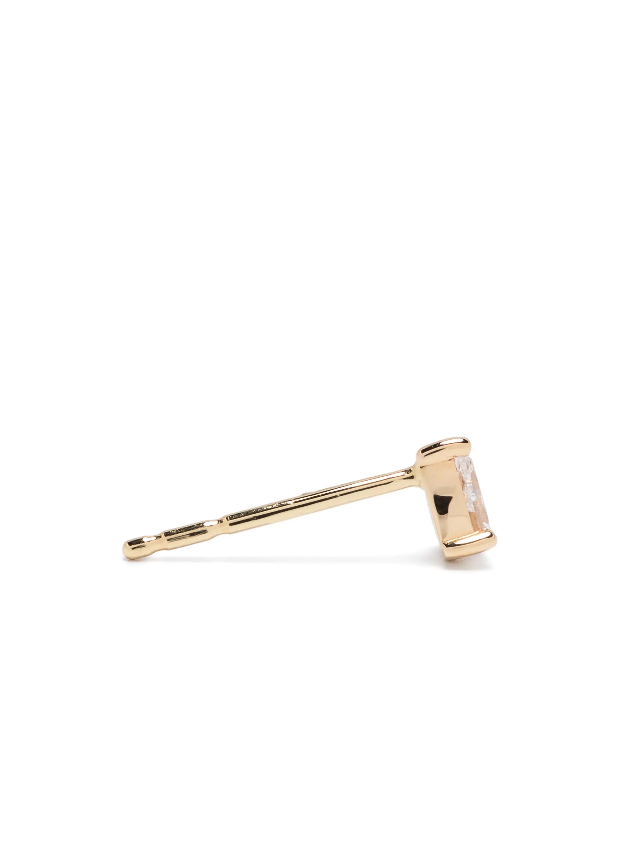 18kt yellow gold diamond single earrings