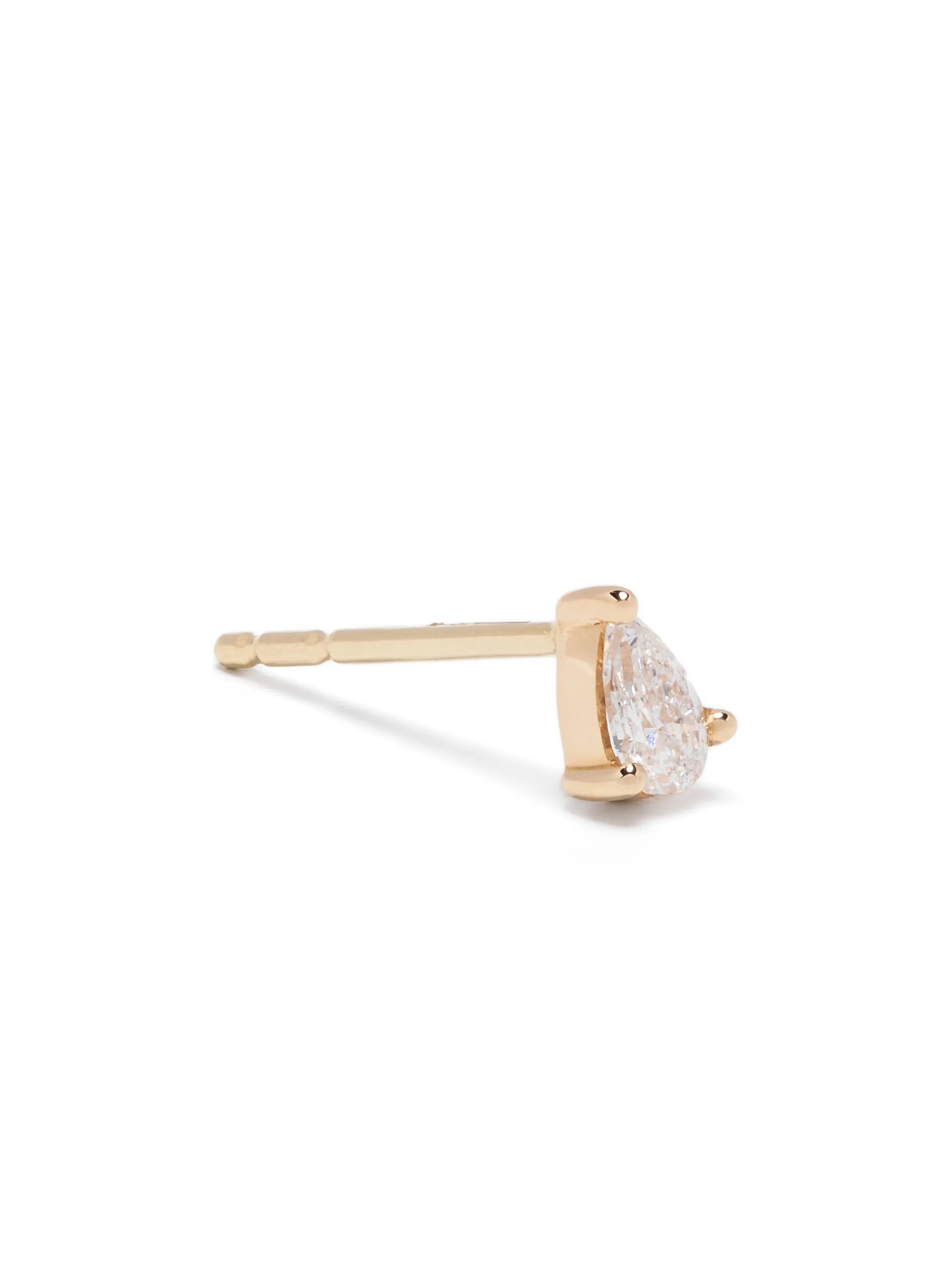 18kt yellow gold diamond single earrings