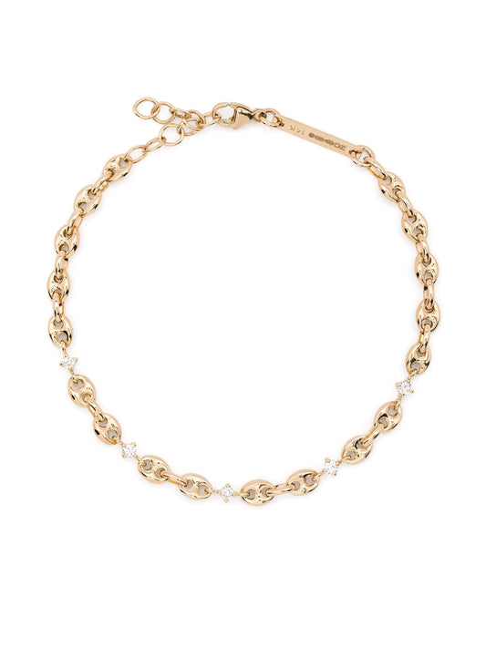 14kt yellow gold Mariner diamond bracelet