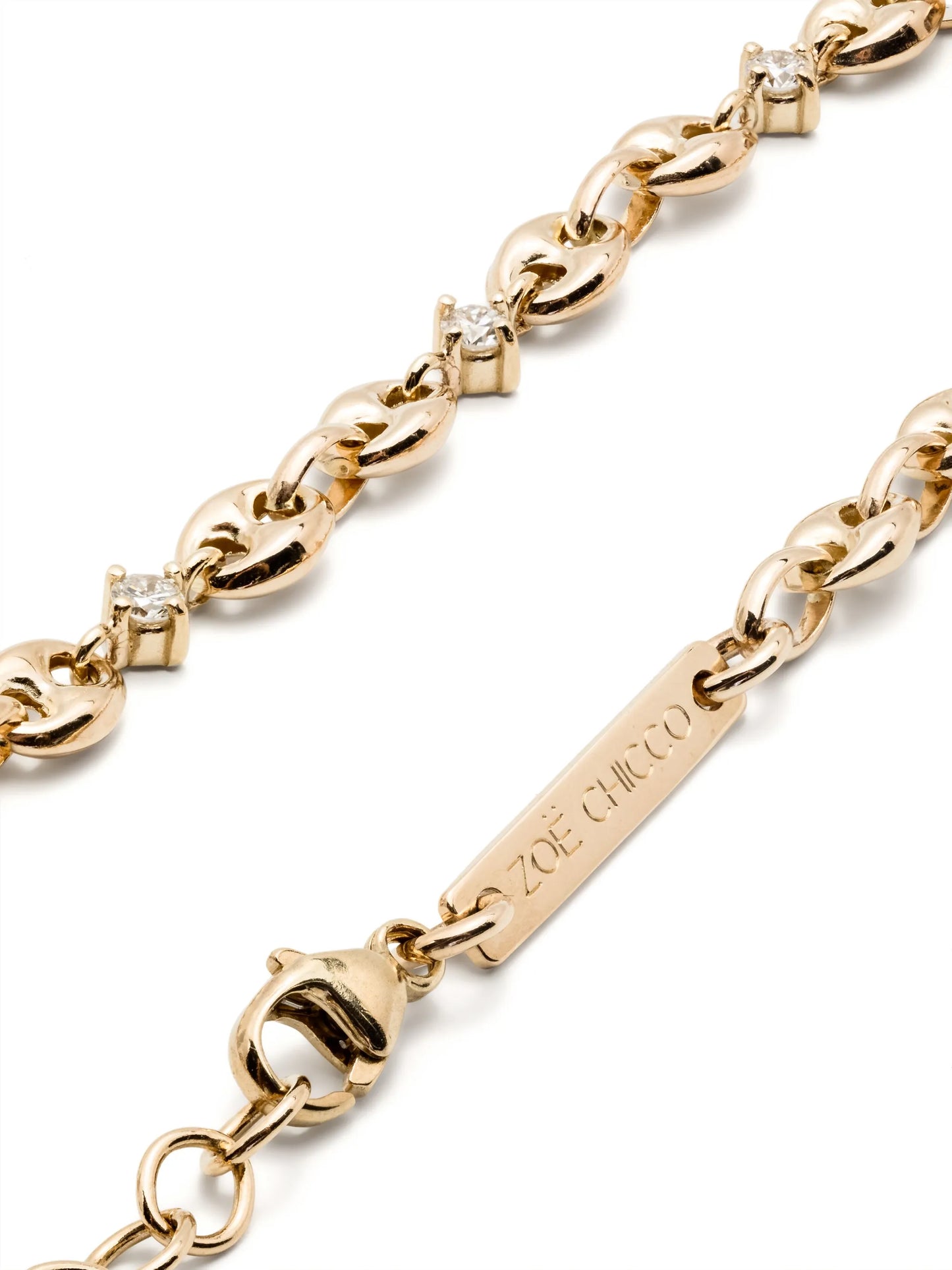 14kt yellow gold Mariner diamond bracelet