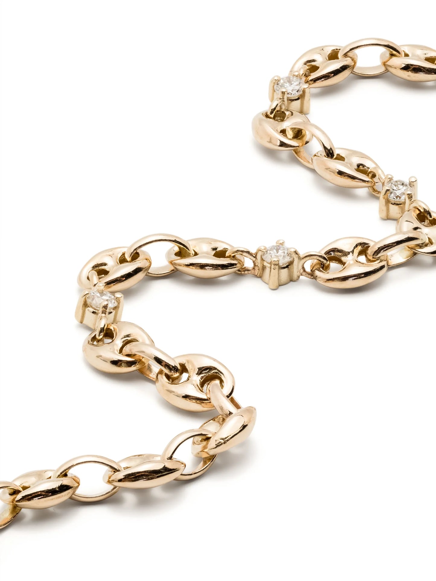 14kt yellow gold Mariner diamond bracelet