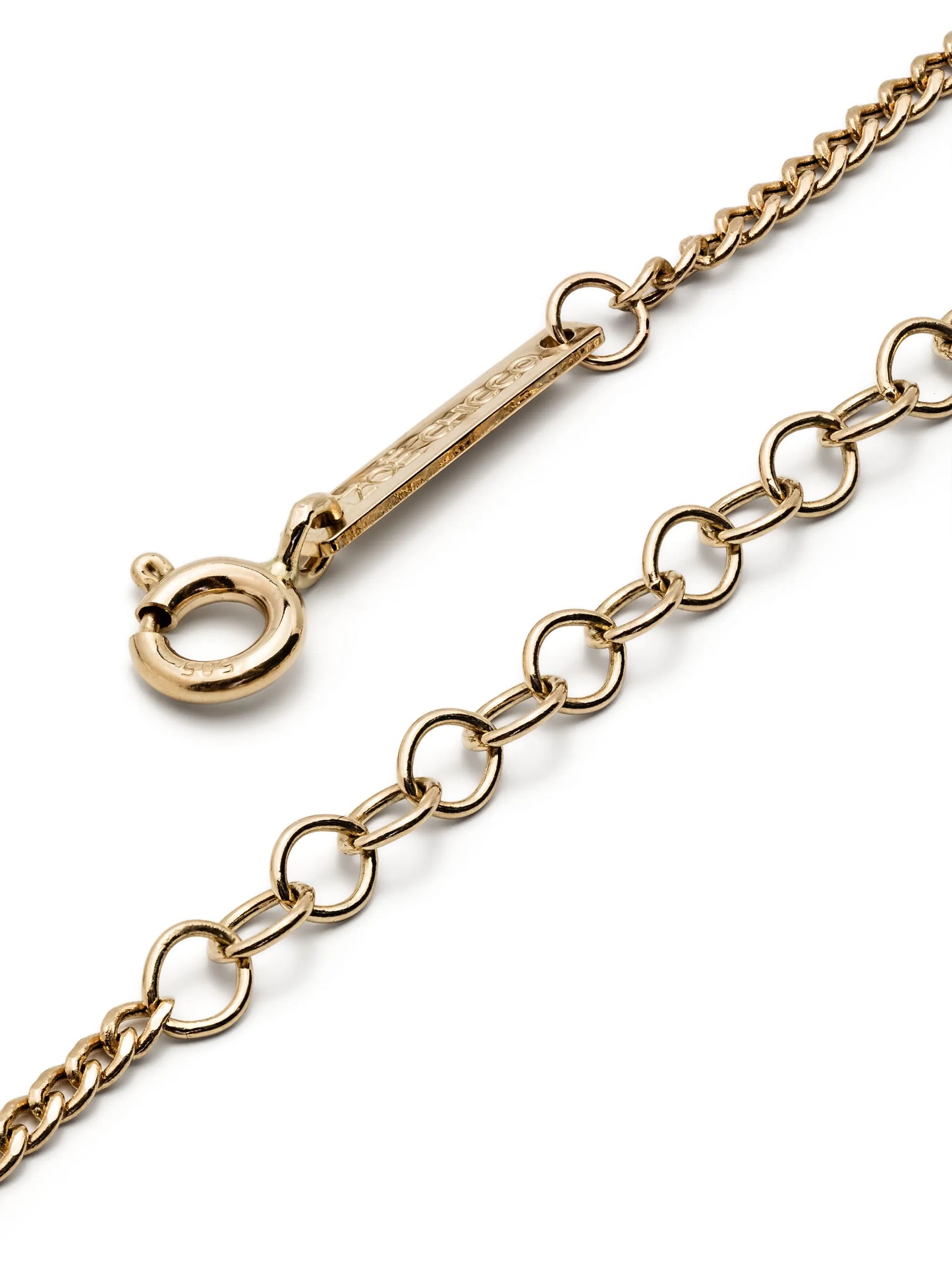 14kt yellow gold emerald necklace