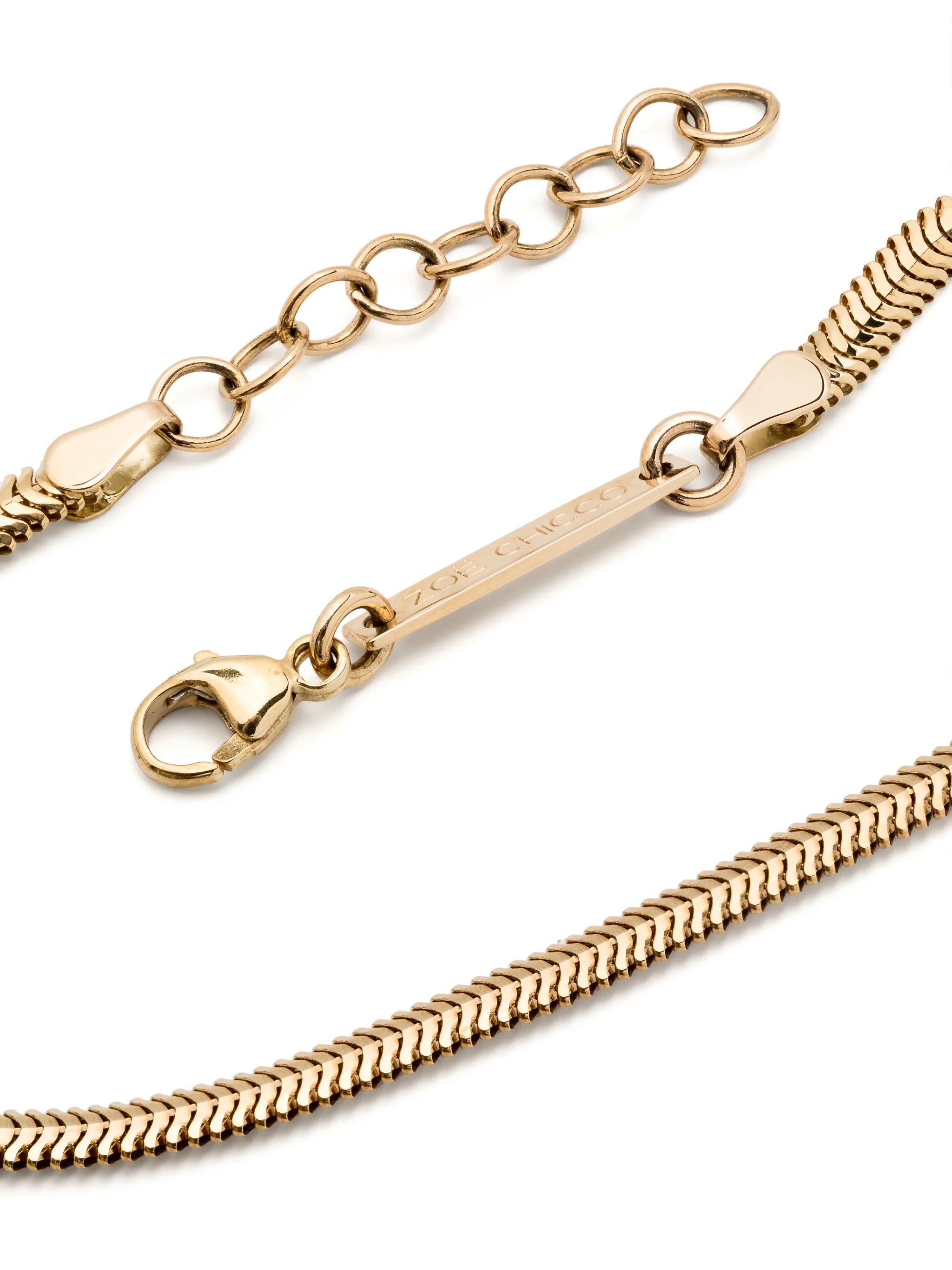 14kt yellow gold snake-chain bracelet
