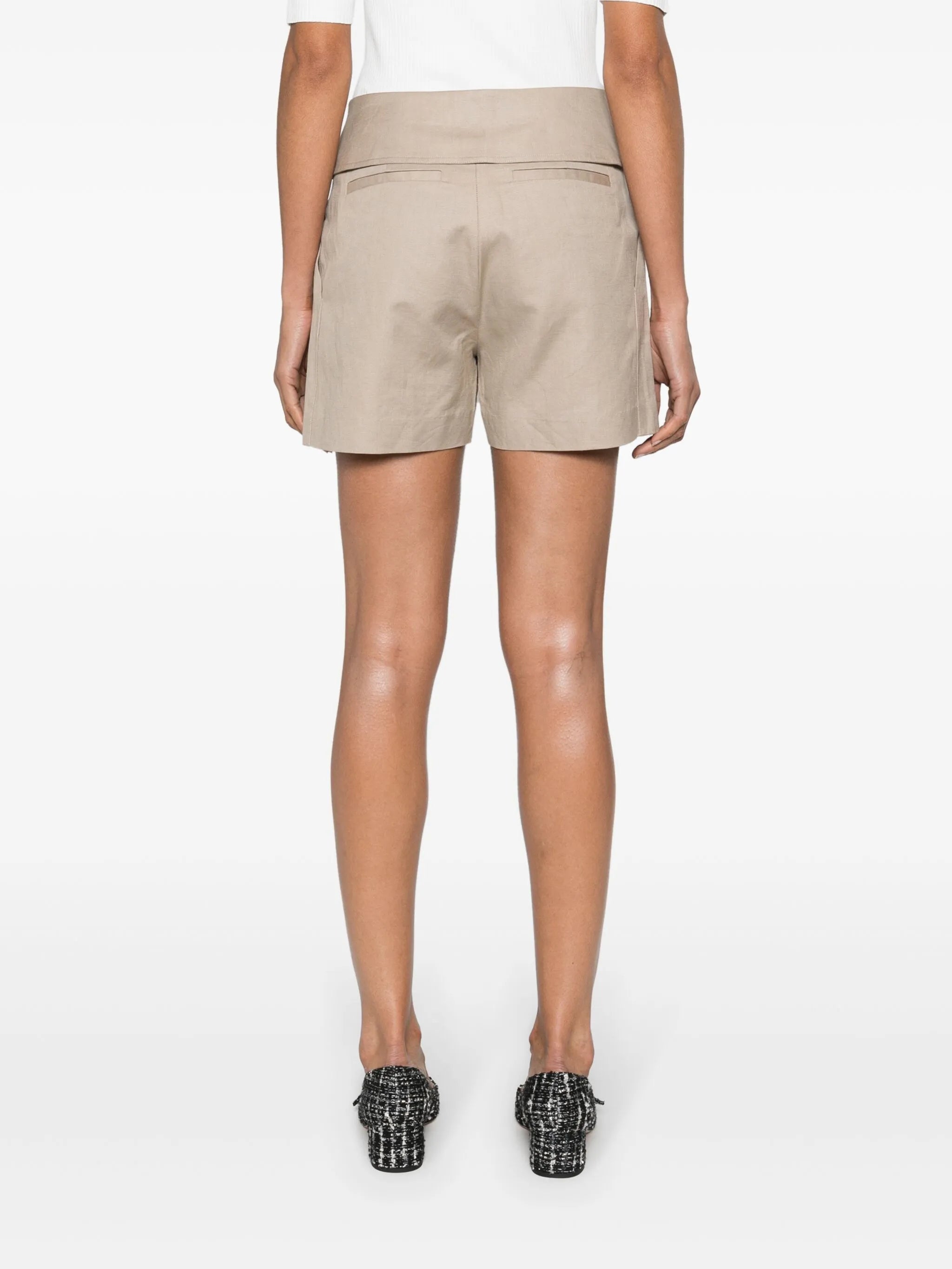 folded-waist shorts