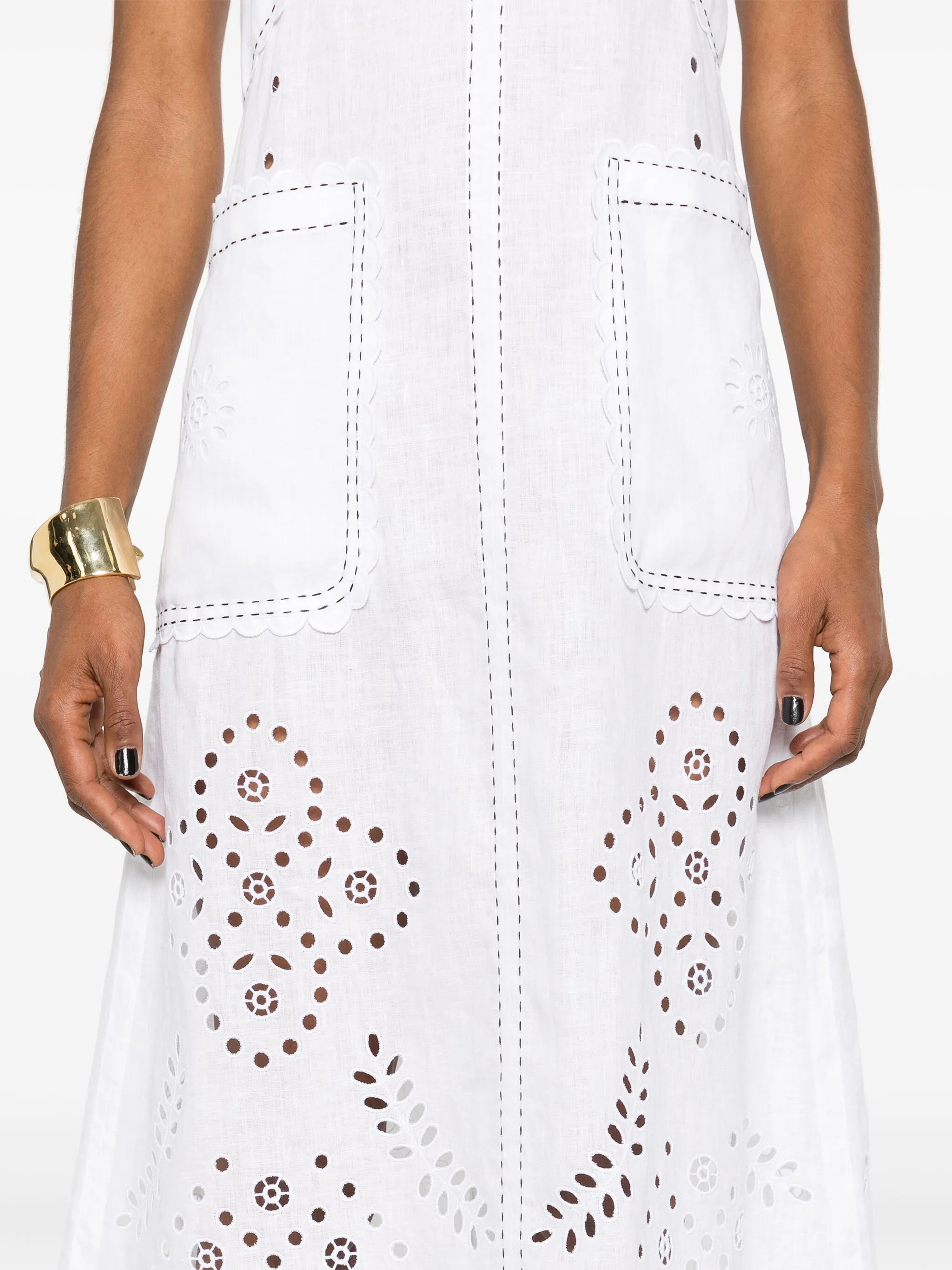 Luna linen midi dress