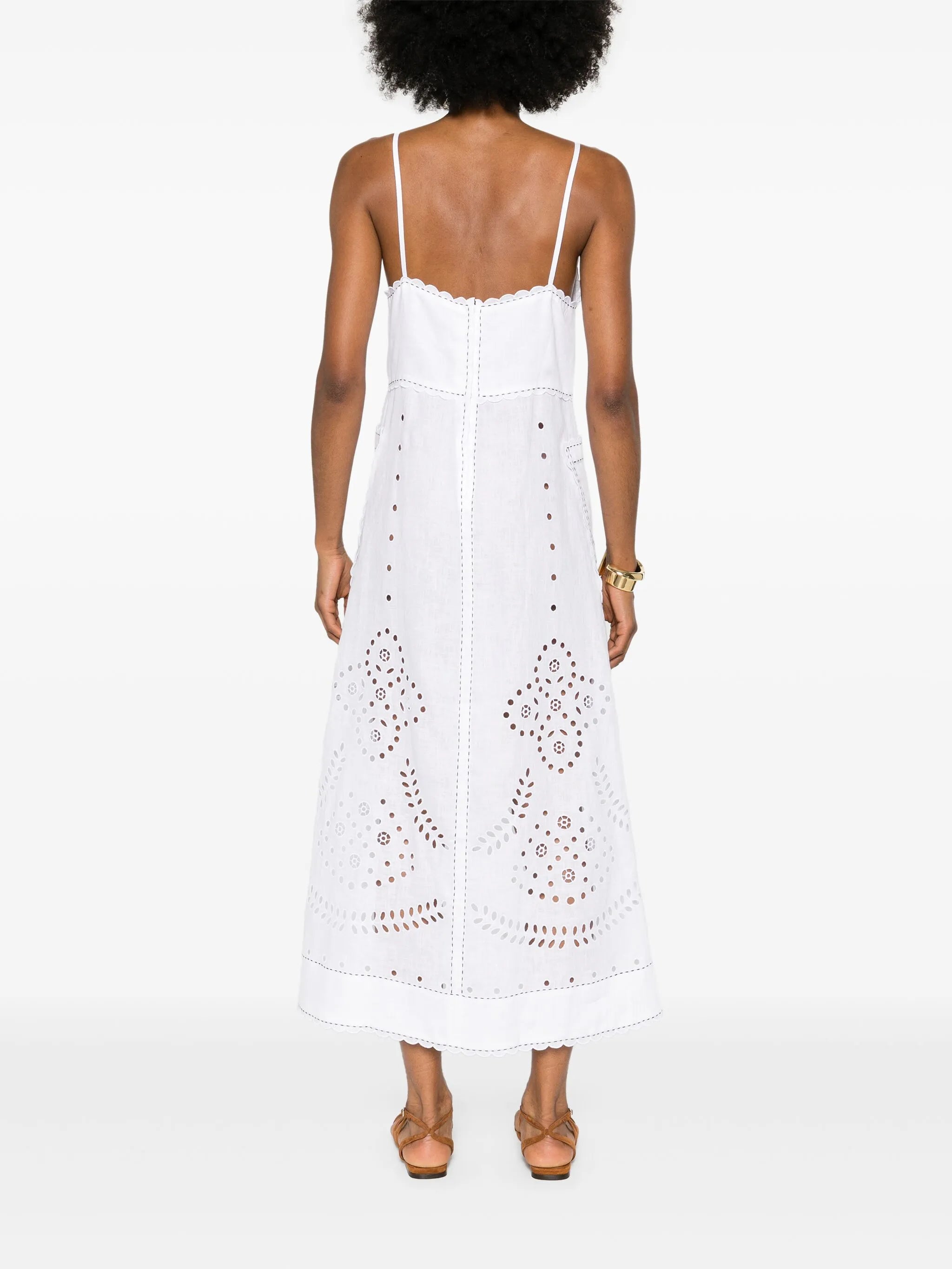 Luna linen midi dress