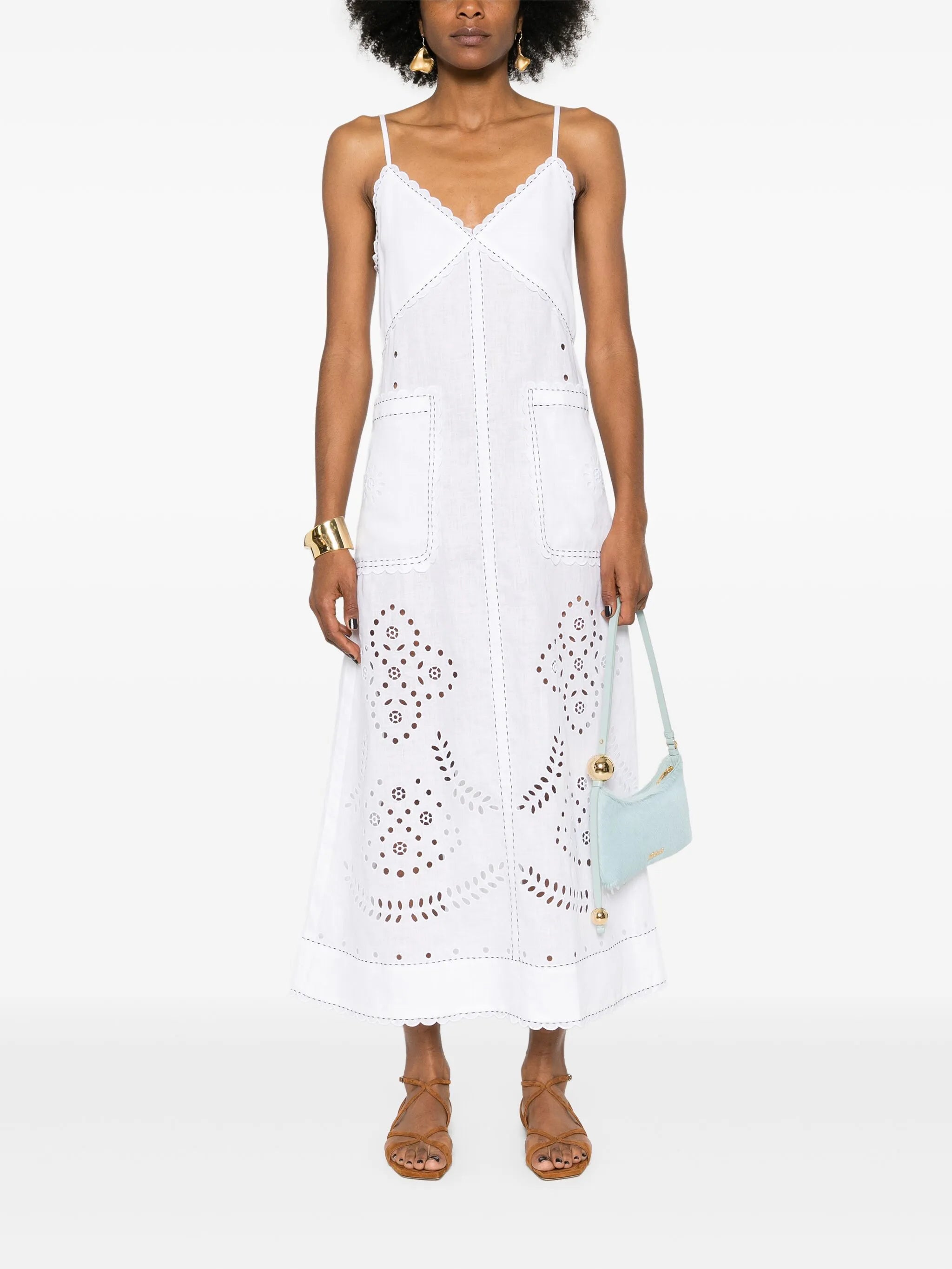 Luna linen midi dress