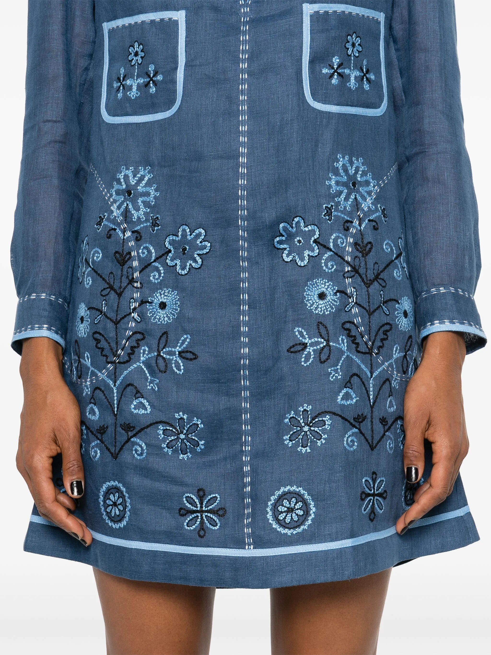 Misha linen mini dress