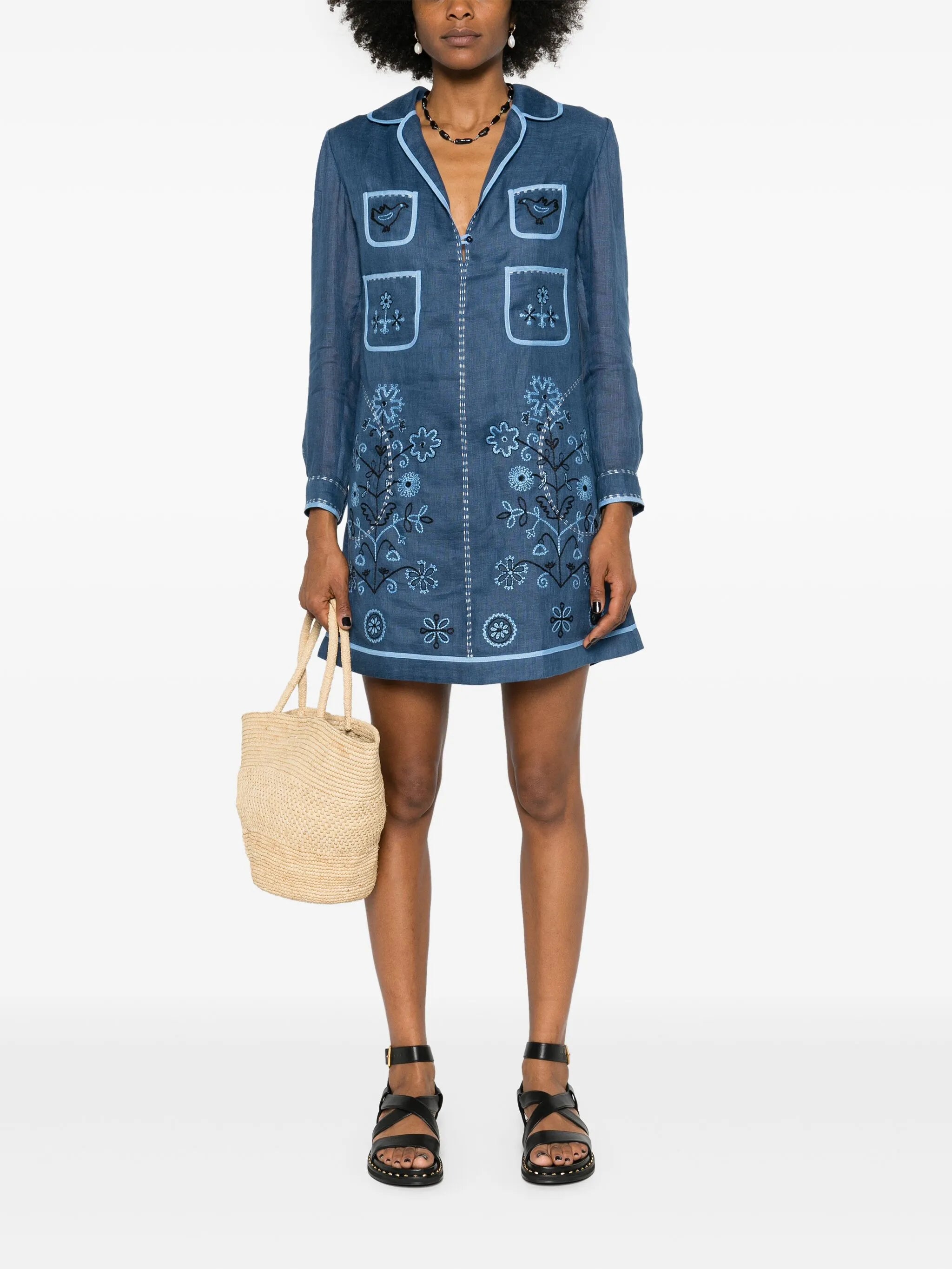 Misha linen mini dress