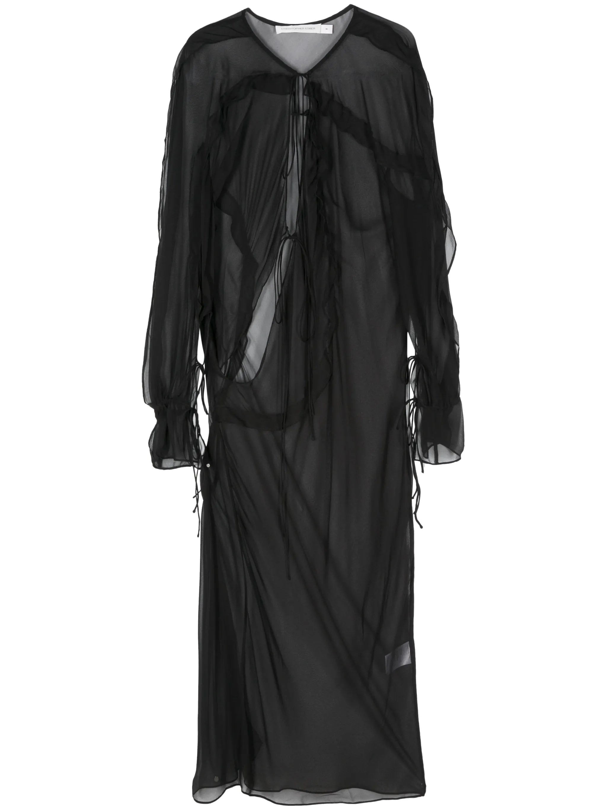 Bias Concave midi dress